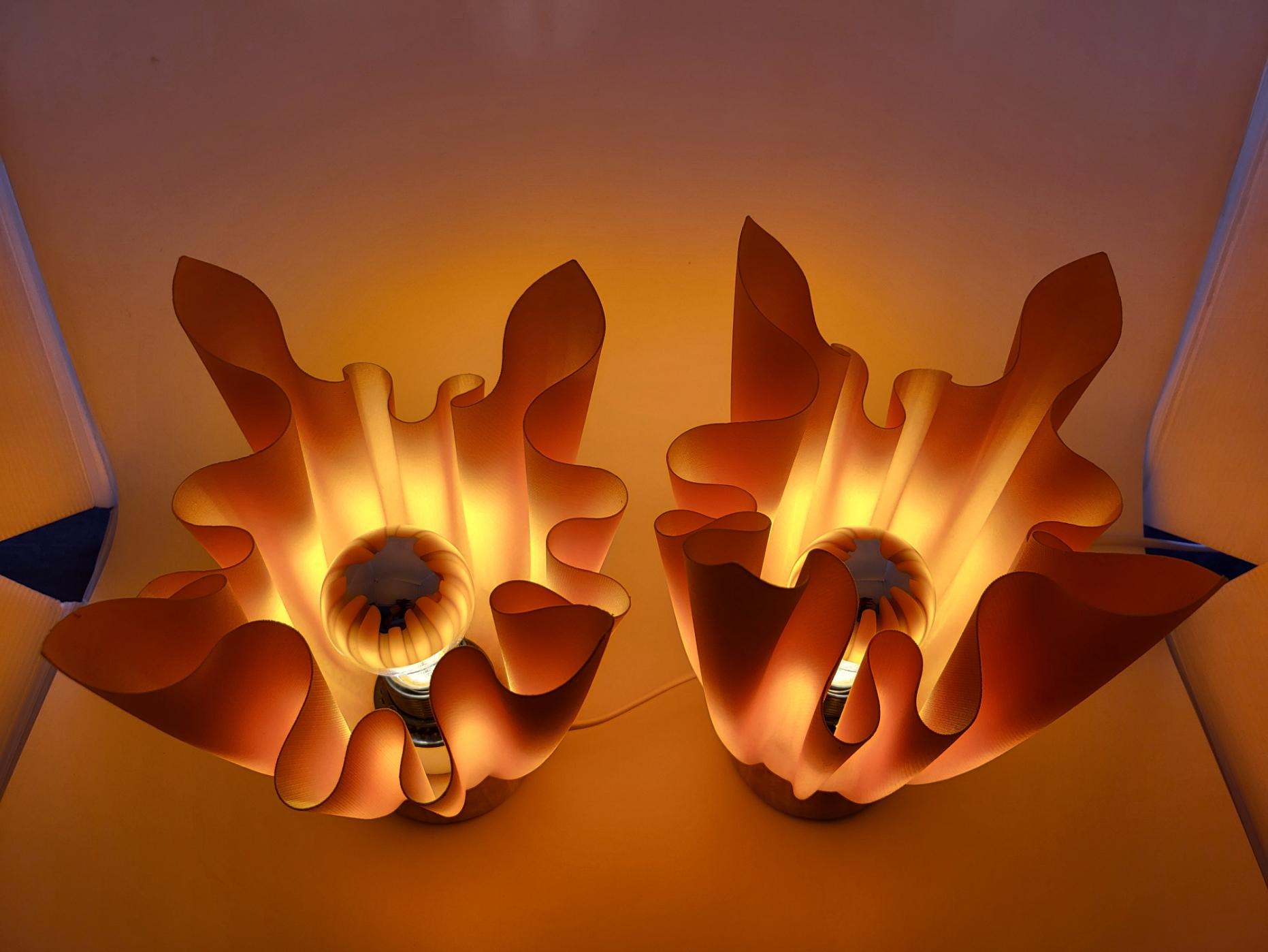 Paire de Lampes Georgia Jacob Francaise design Vintage 1970 In Good Condition For Sale In London, England