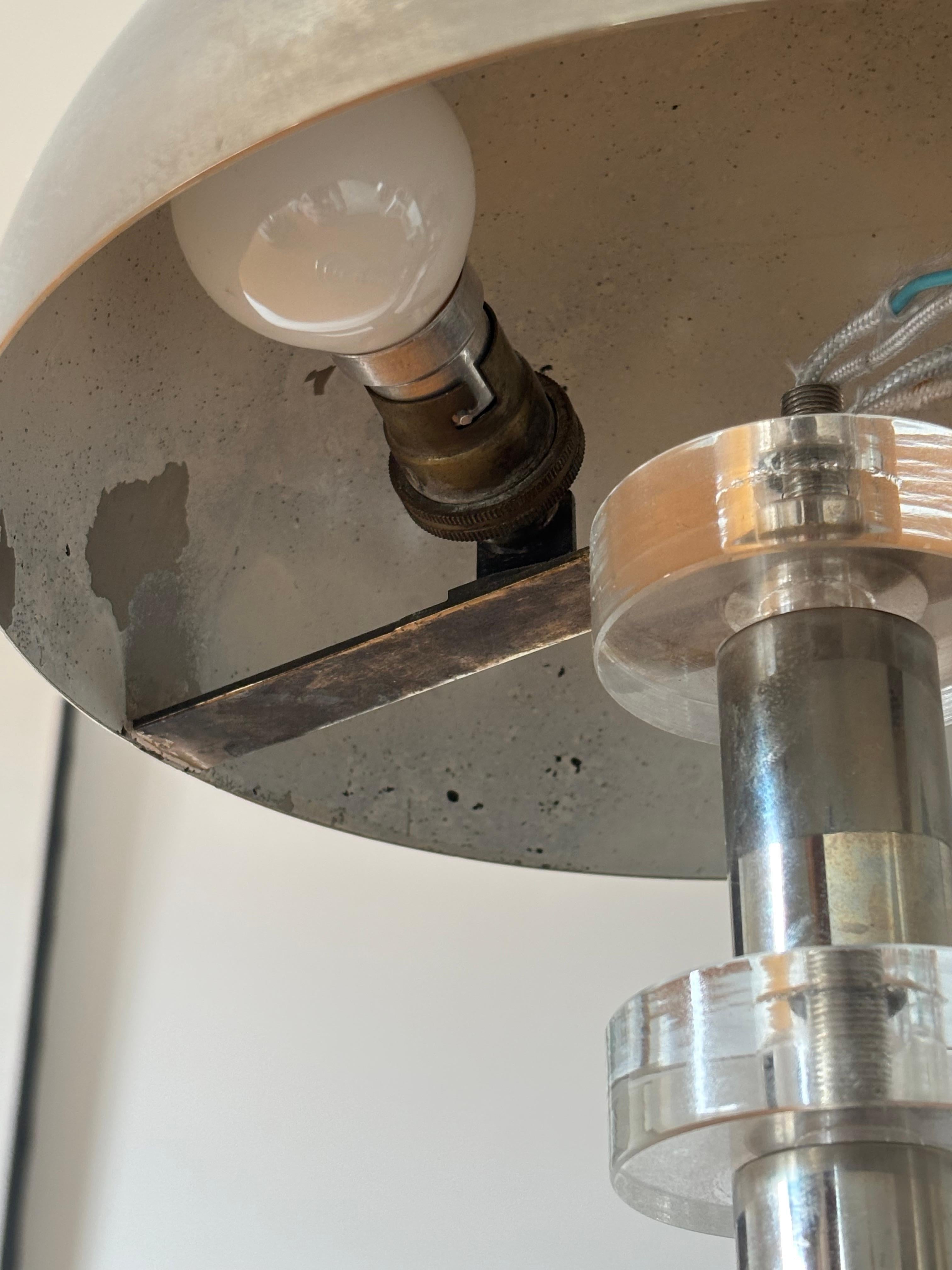 Argenté Paire de lampes moderniste vers 1940 en vente