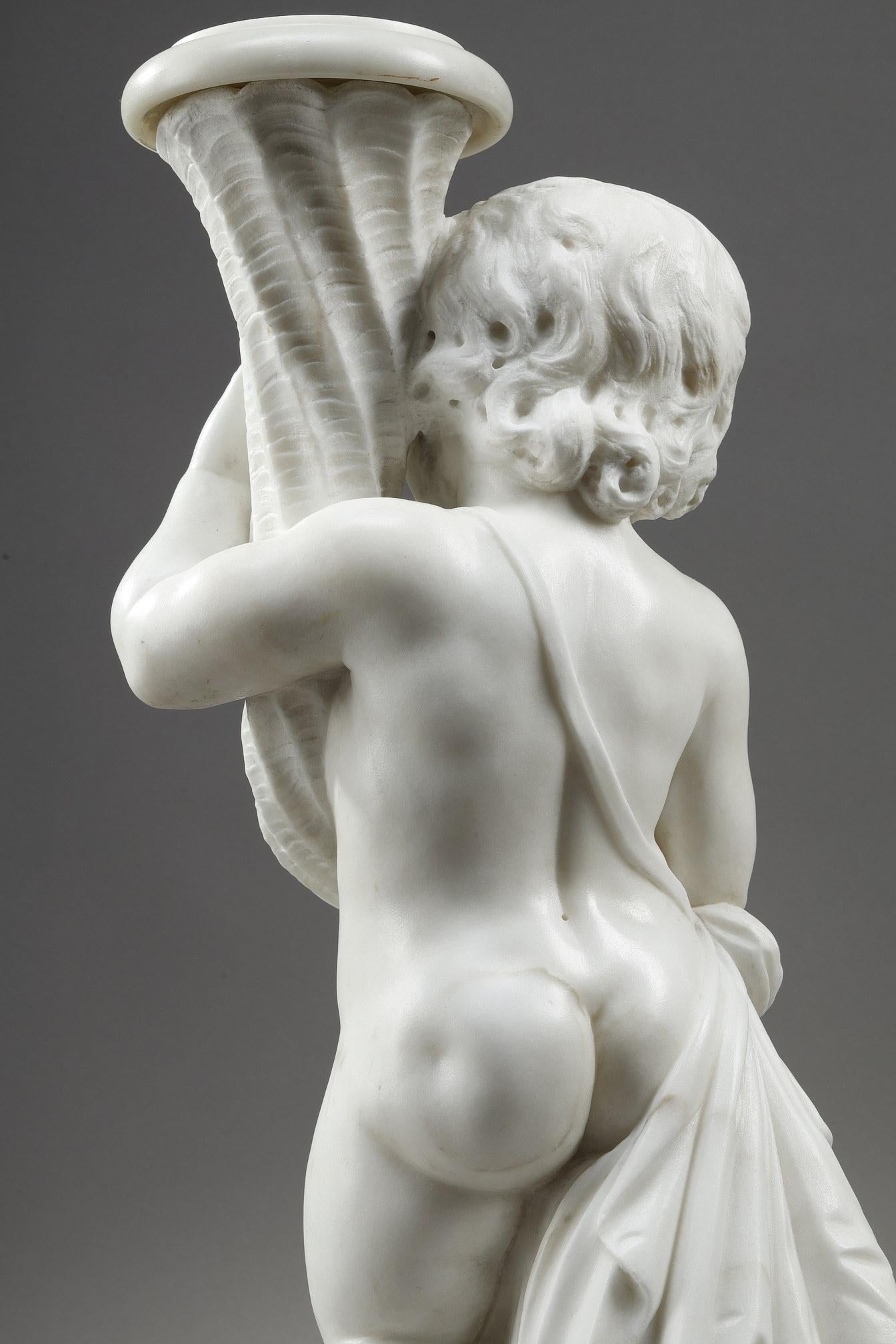 Pair of marble of Carrara Sculptures 
