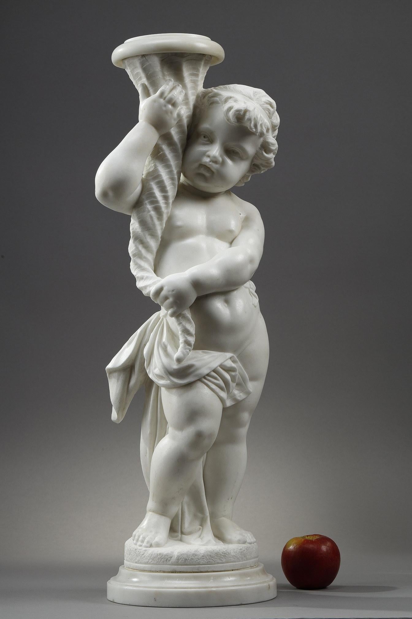 Pair of marble of Carrara Sculptures 