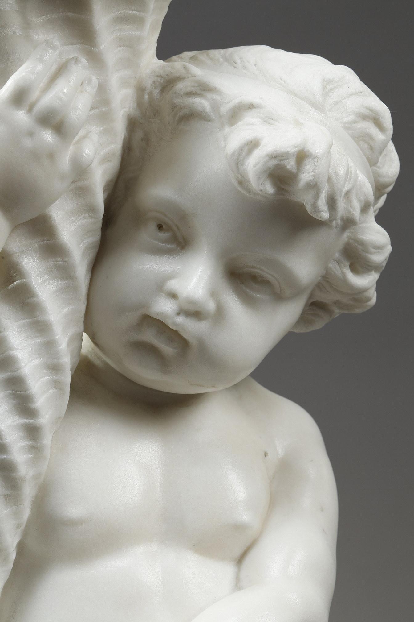 Pair of marble of Carrara Sculptures 