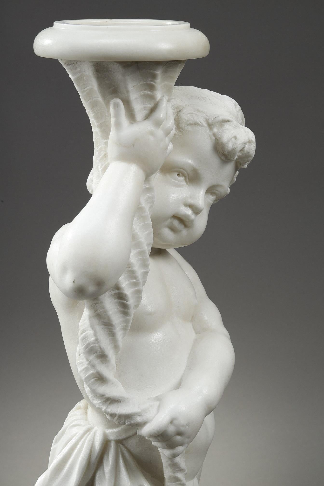 Pair of marble of Carrara Sculptures 
