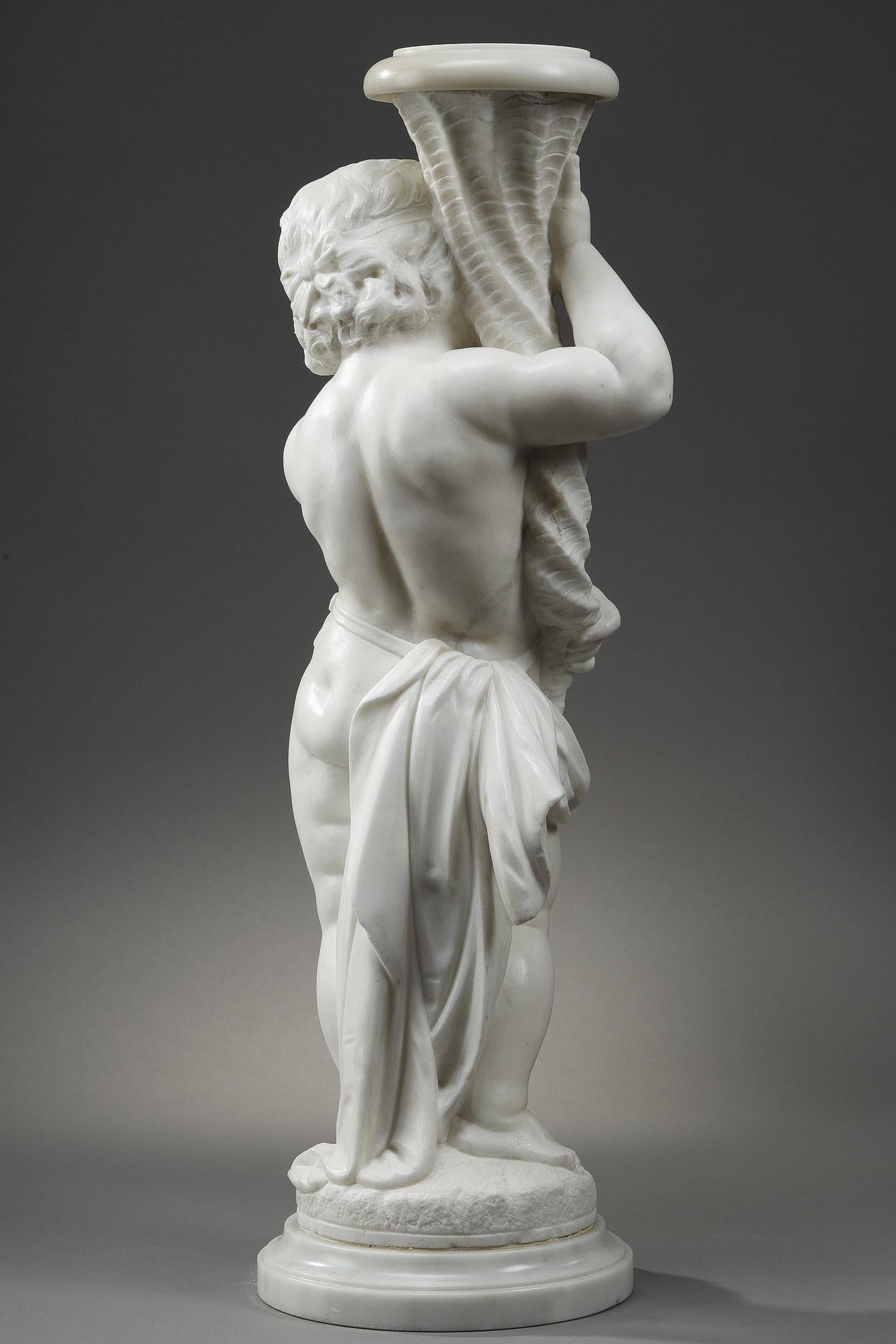 Pair of marble of Carrara Sculptures 