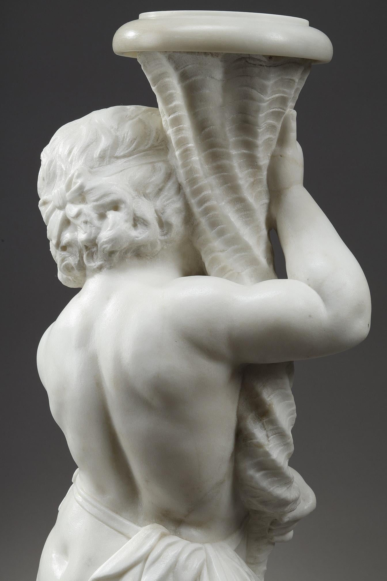 Pair of marble of Carrara Sculptures 