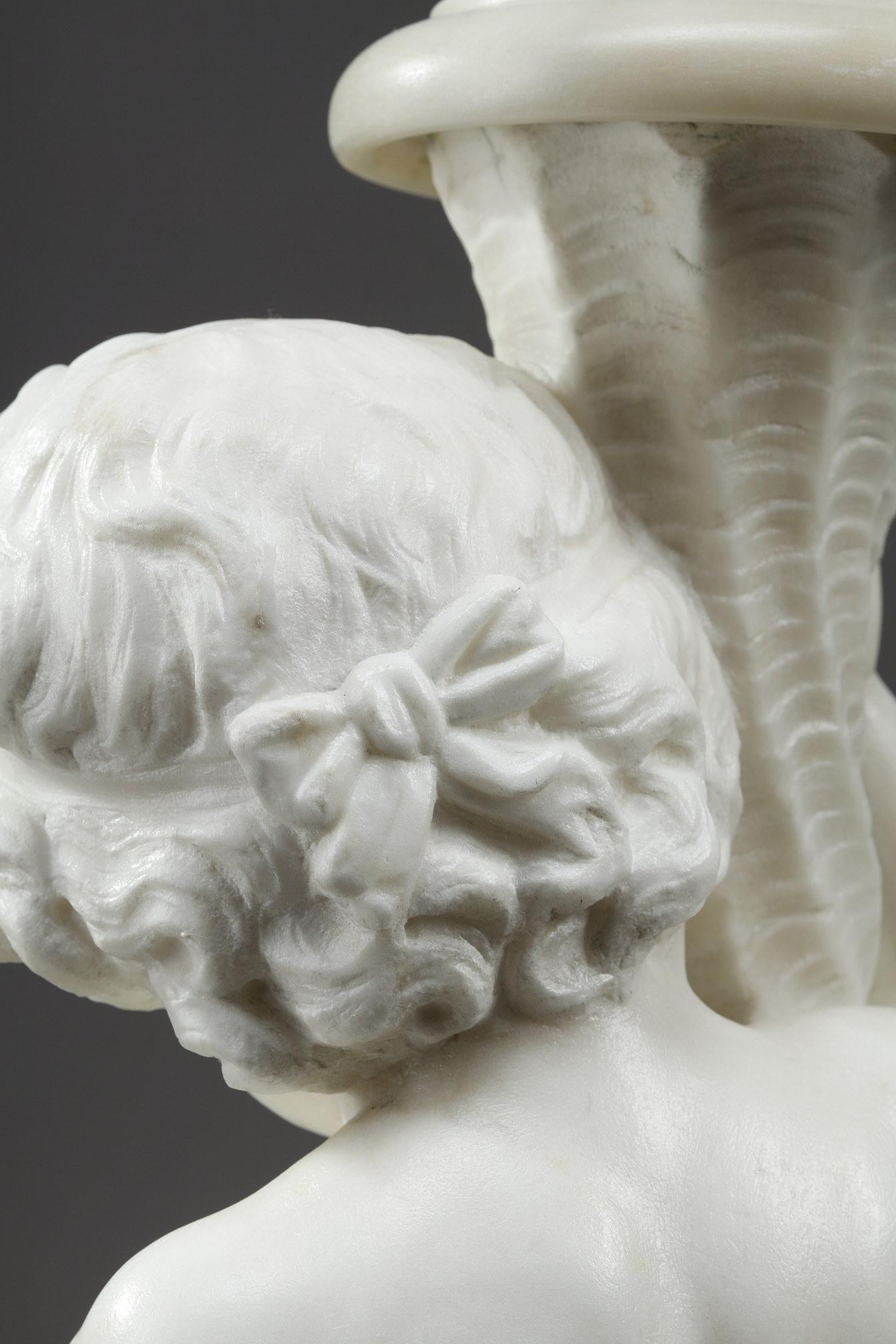 Pair of marble of Carrara Sculptures 