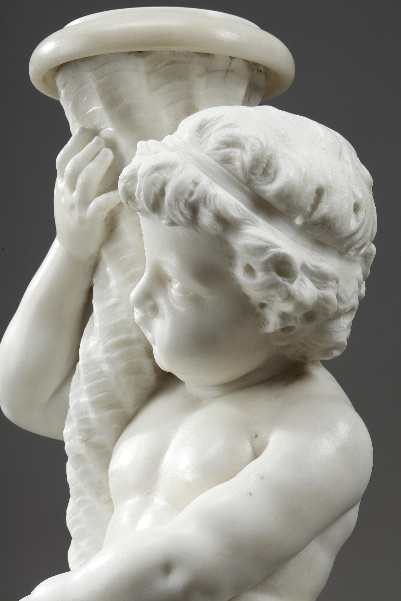 Pair of marble of Carrara Sculptures 