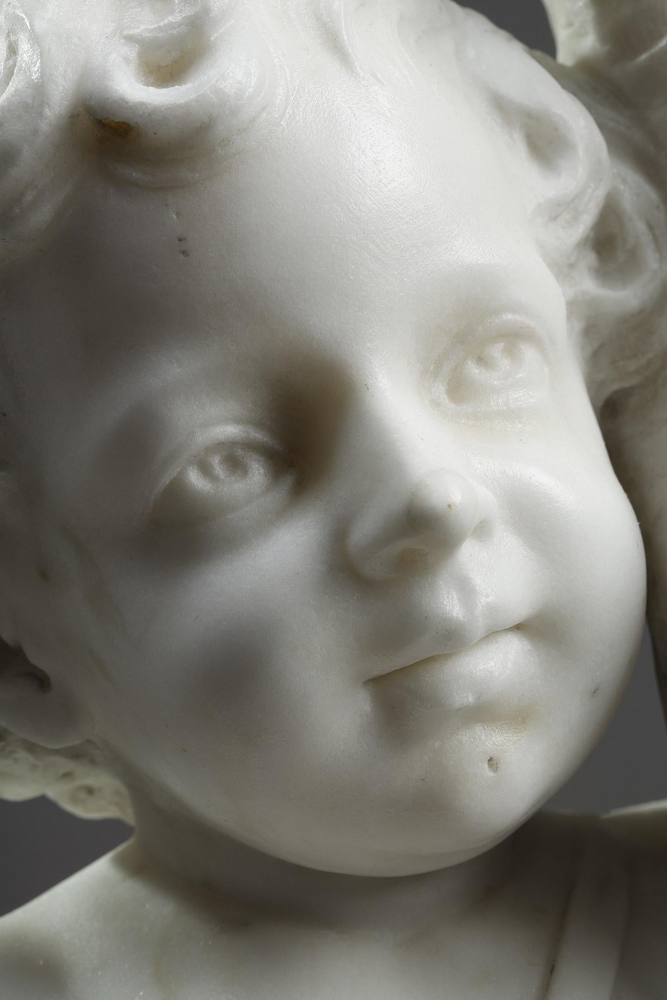 Pair of marble of Carrara Sculptures 