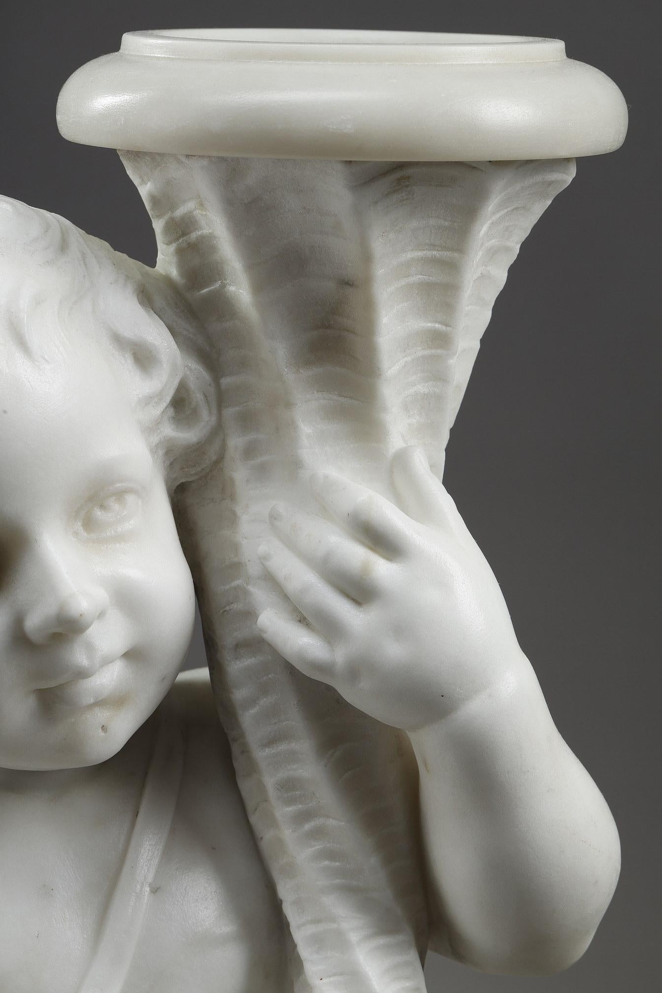 Carrara Marble Pair of marble of Carrara Sculptures 