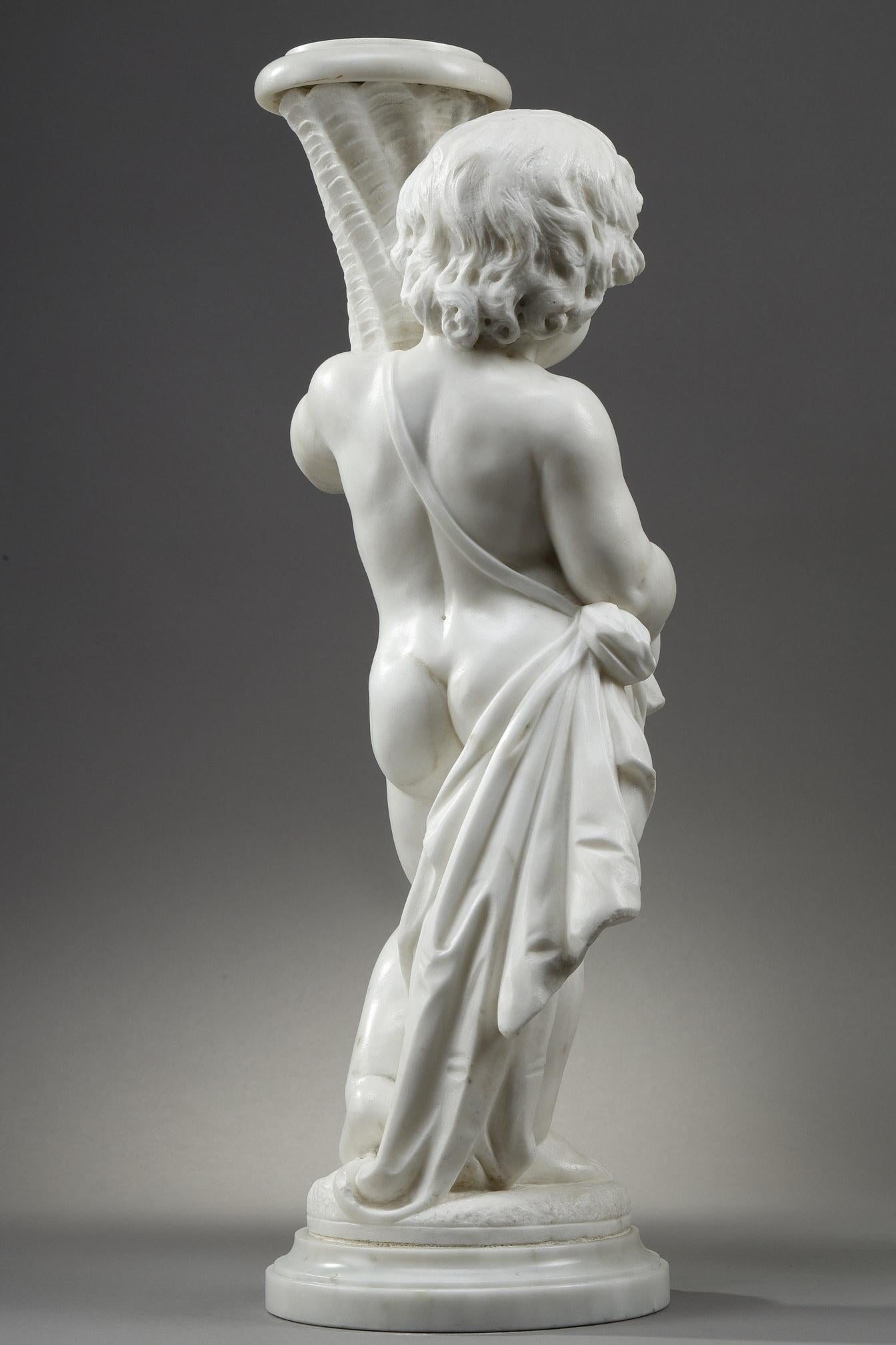 Pair of marble of Carrara Sculptures 
