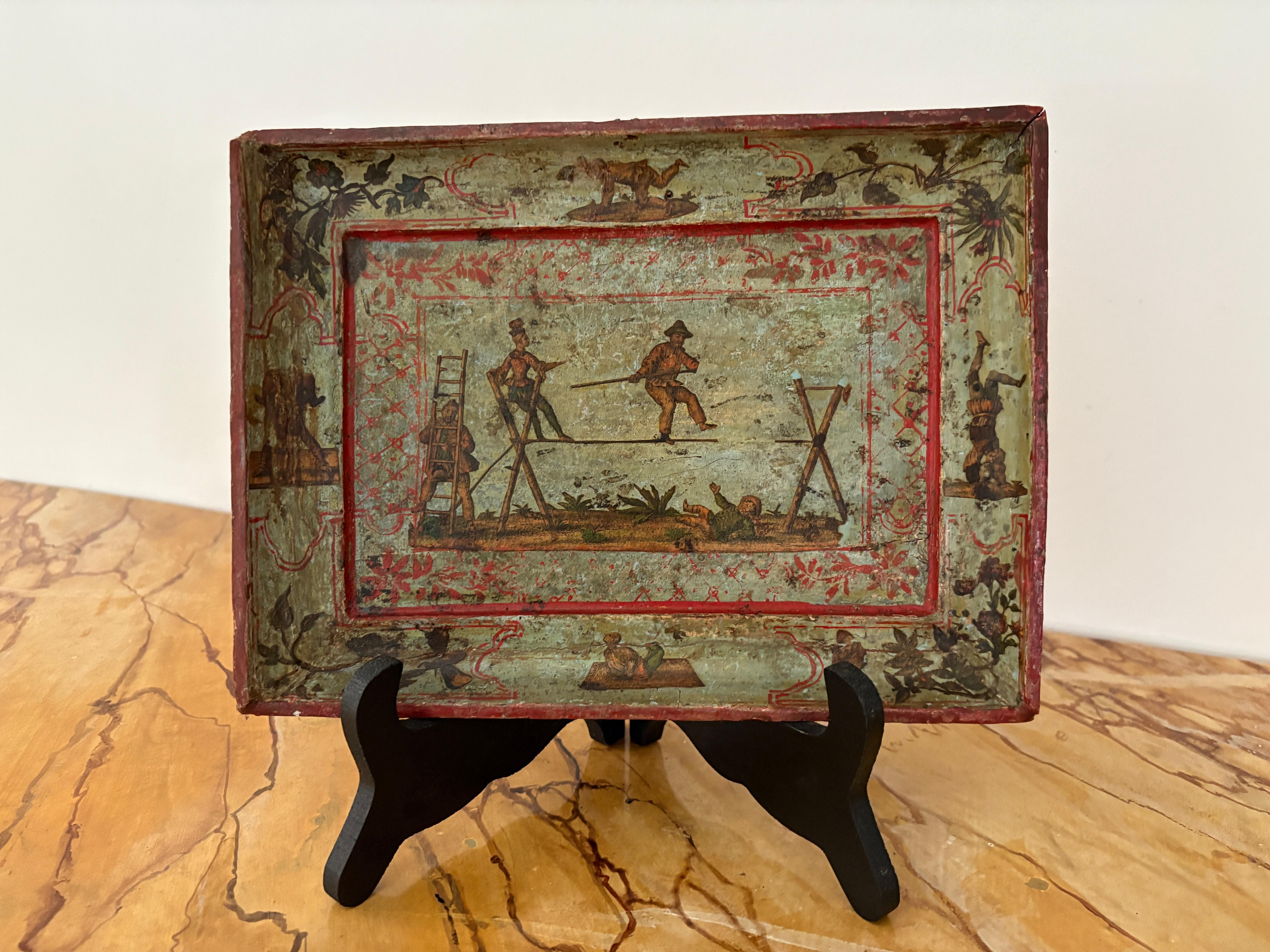 Paire de panneaux à décor 