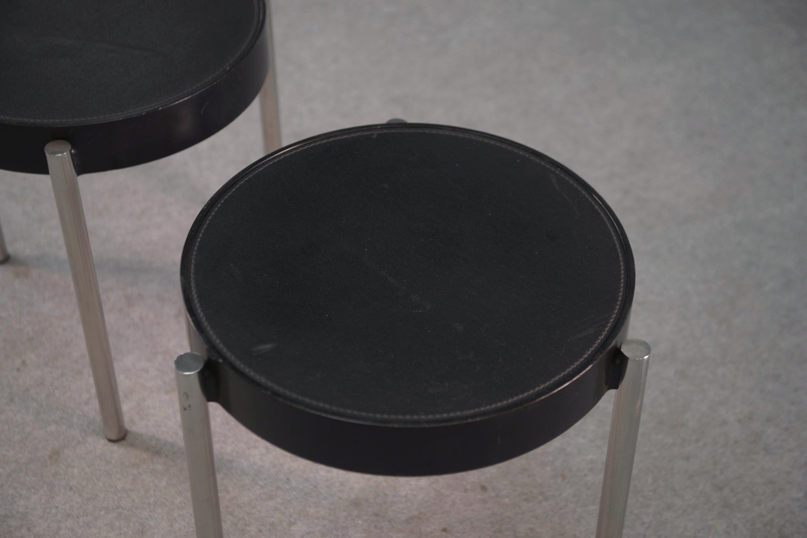 Italian Paire de tables d'appoint par Tavolino Brighella pour Zanotta 1980's For Sale