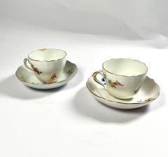 Paar Tasses und Soucoupes aus Meißener Porzellan - Début XXᵉ siècle