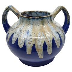 Jarrones Alphonse Mouton "Alpho" céramique d'art bleu  Francés Art Déco (lote de 2)