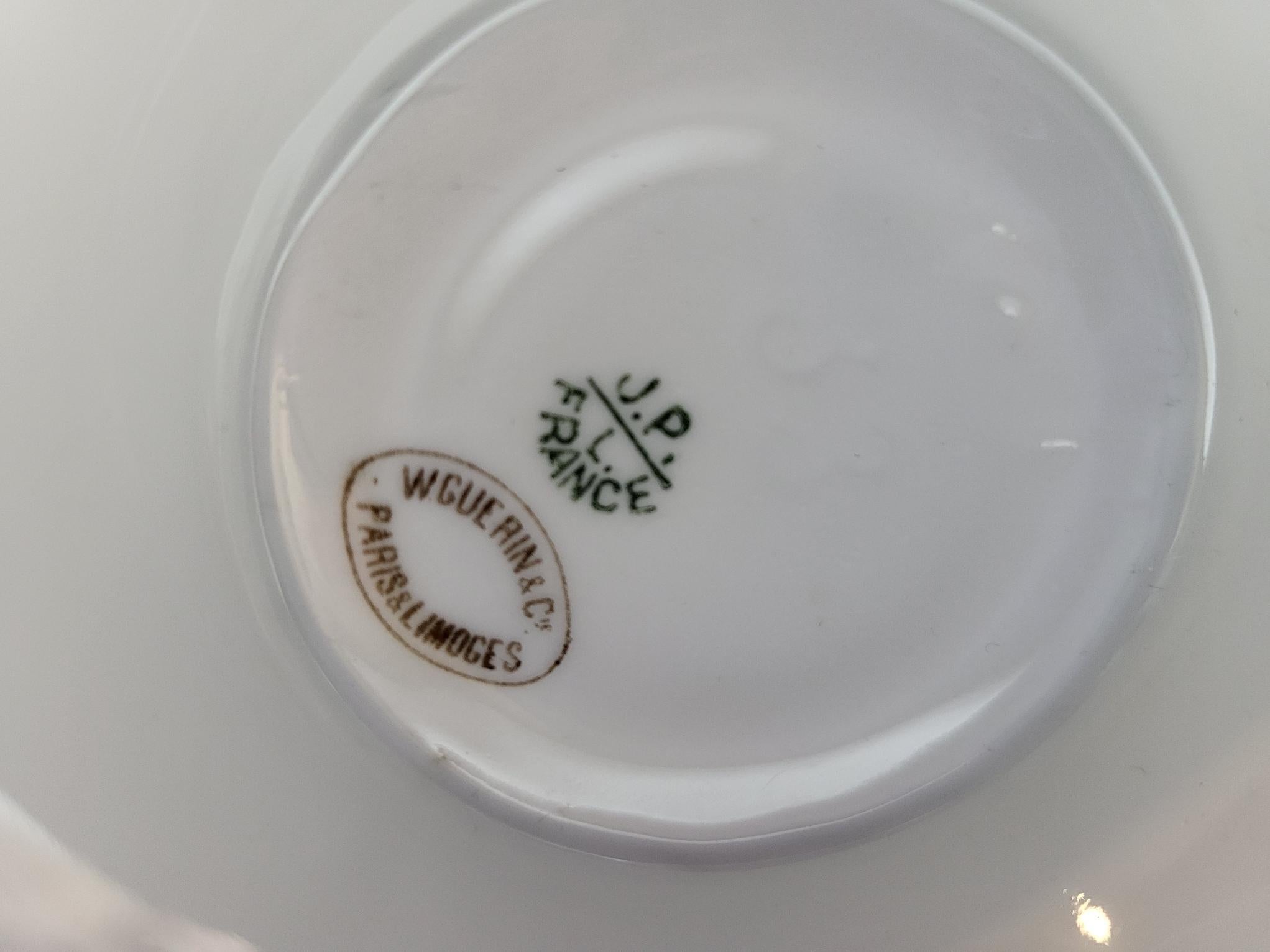 Coppia di vasi Amphore Jean Pouyat, W Guerin Paris Limoges Bleu France 19 ième in vendita 8