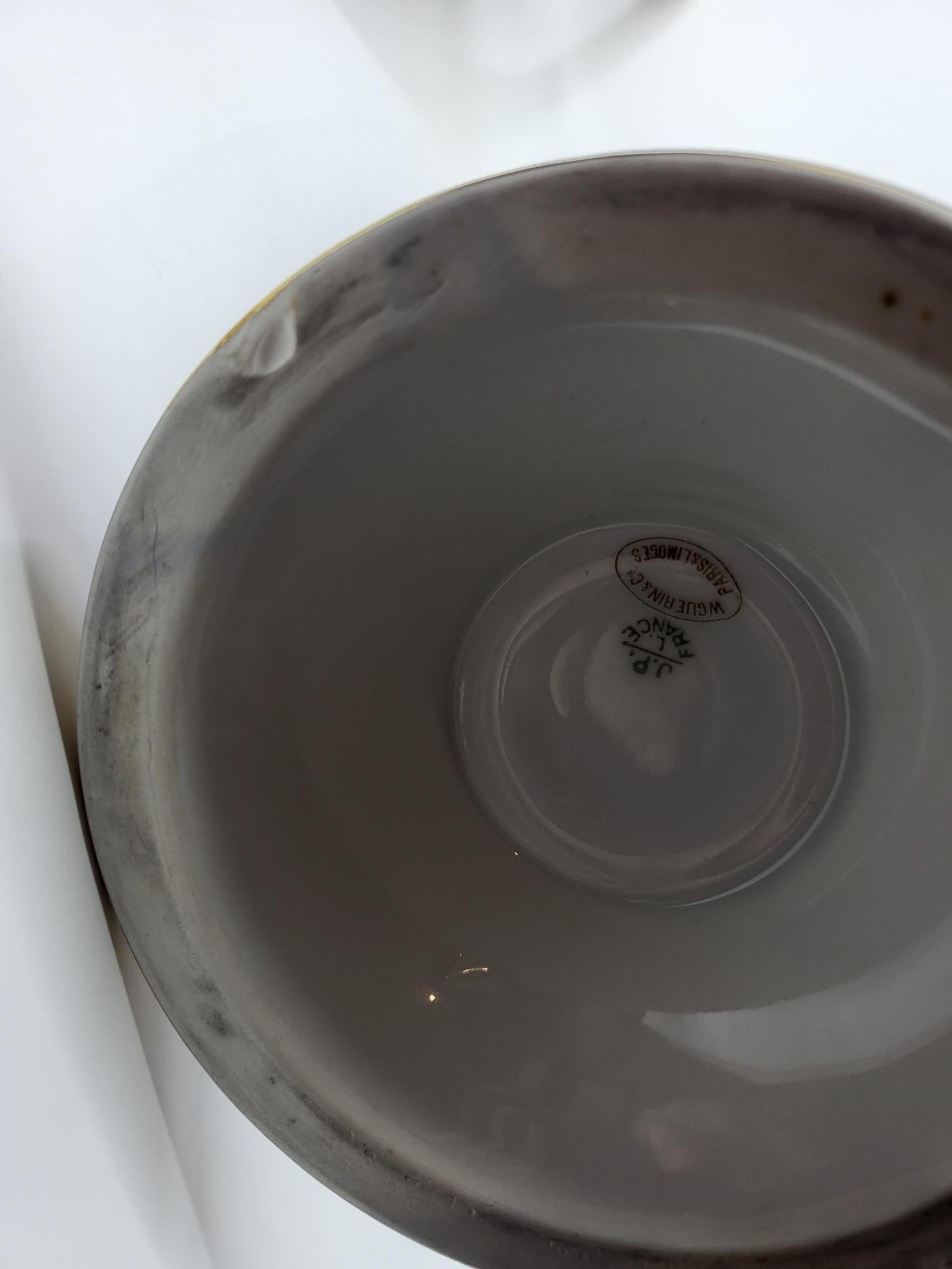 Coppia di vasi Amphore Jean Pouyat, W Guerin Paris Limoges Bleu France 19 ième in vendita 9