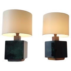 Paire of Aldo Tura lamps - Italy 1960s