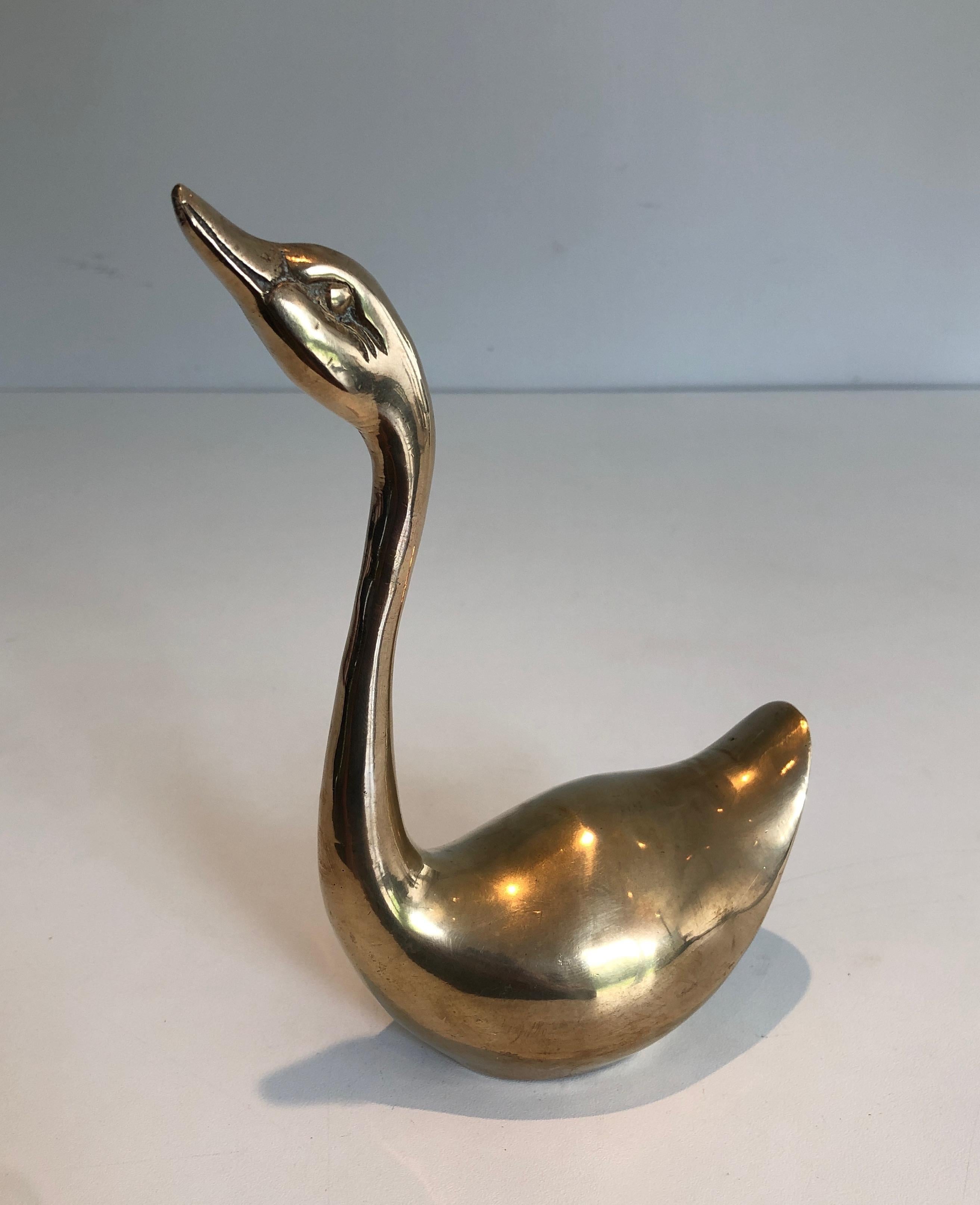 Paire of Brass Ducks, French, Circa 1970 For Sale 3