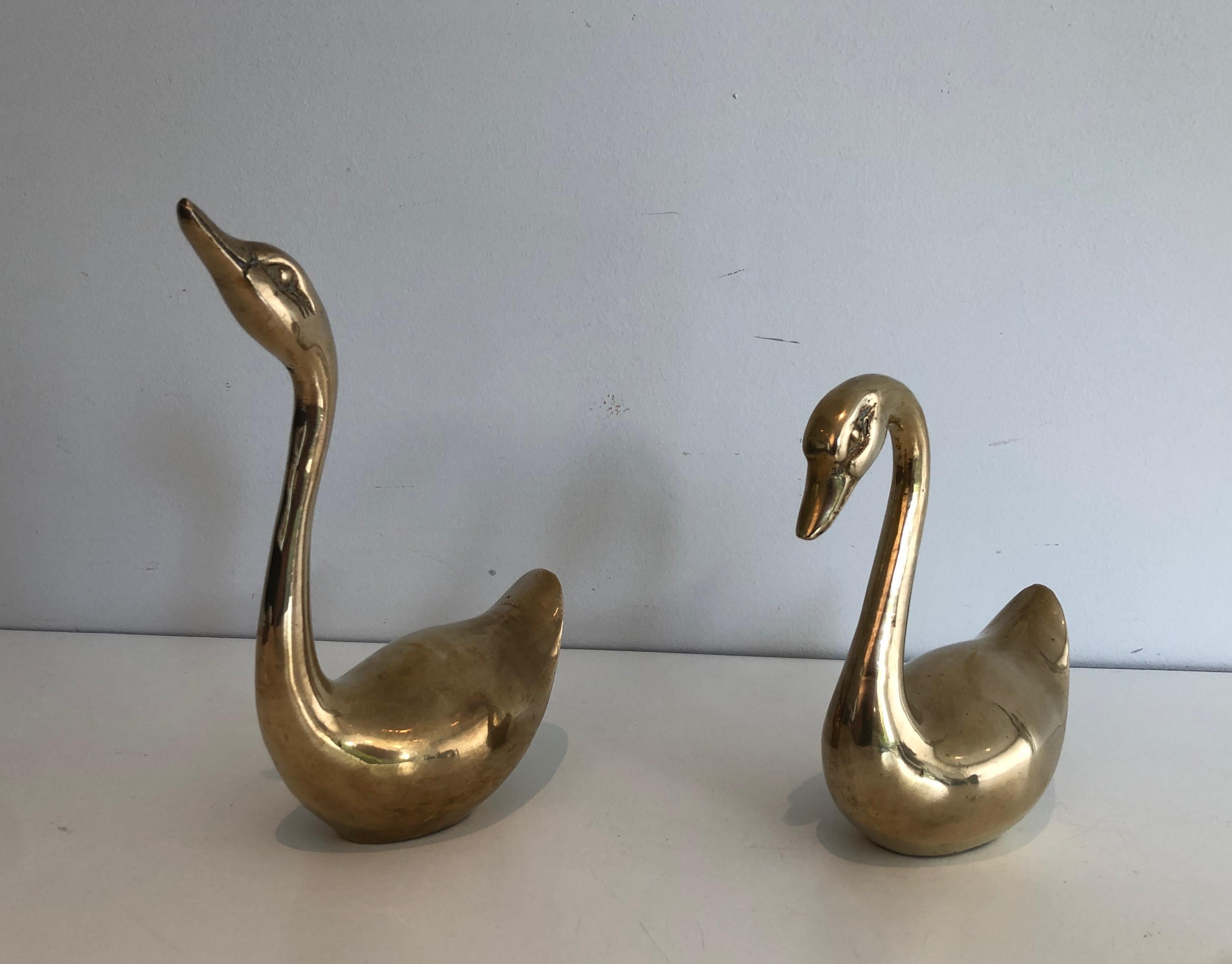 small brass duck