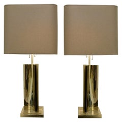 Pair of Chrome Table Lamps