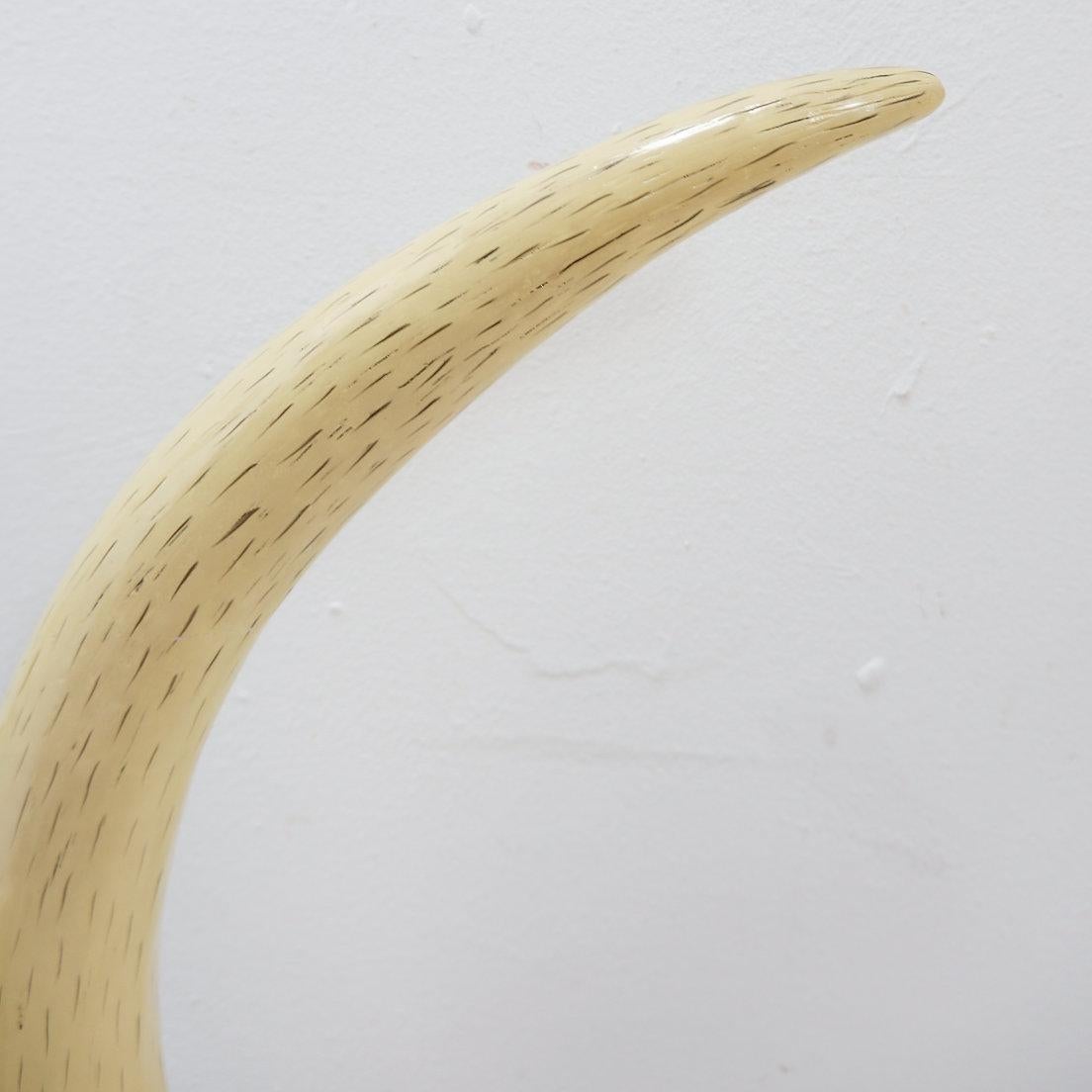 Paire of Faux Elephant Tusks - 20th H:82cm For Sale 1