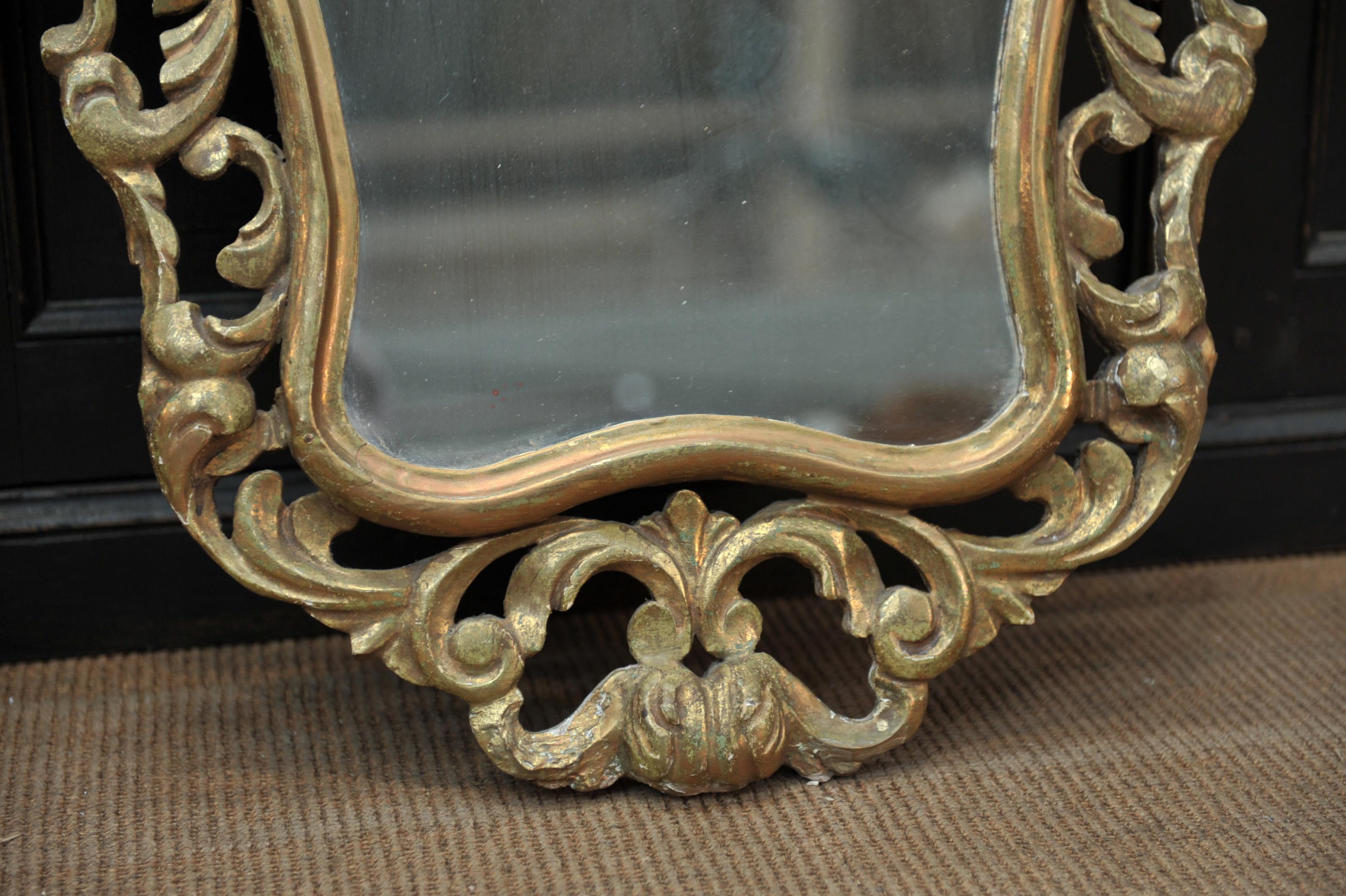 Pair of Louis XV Style Gilt Mirrors For Sale 2