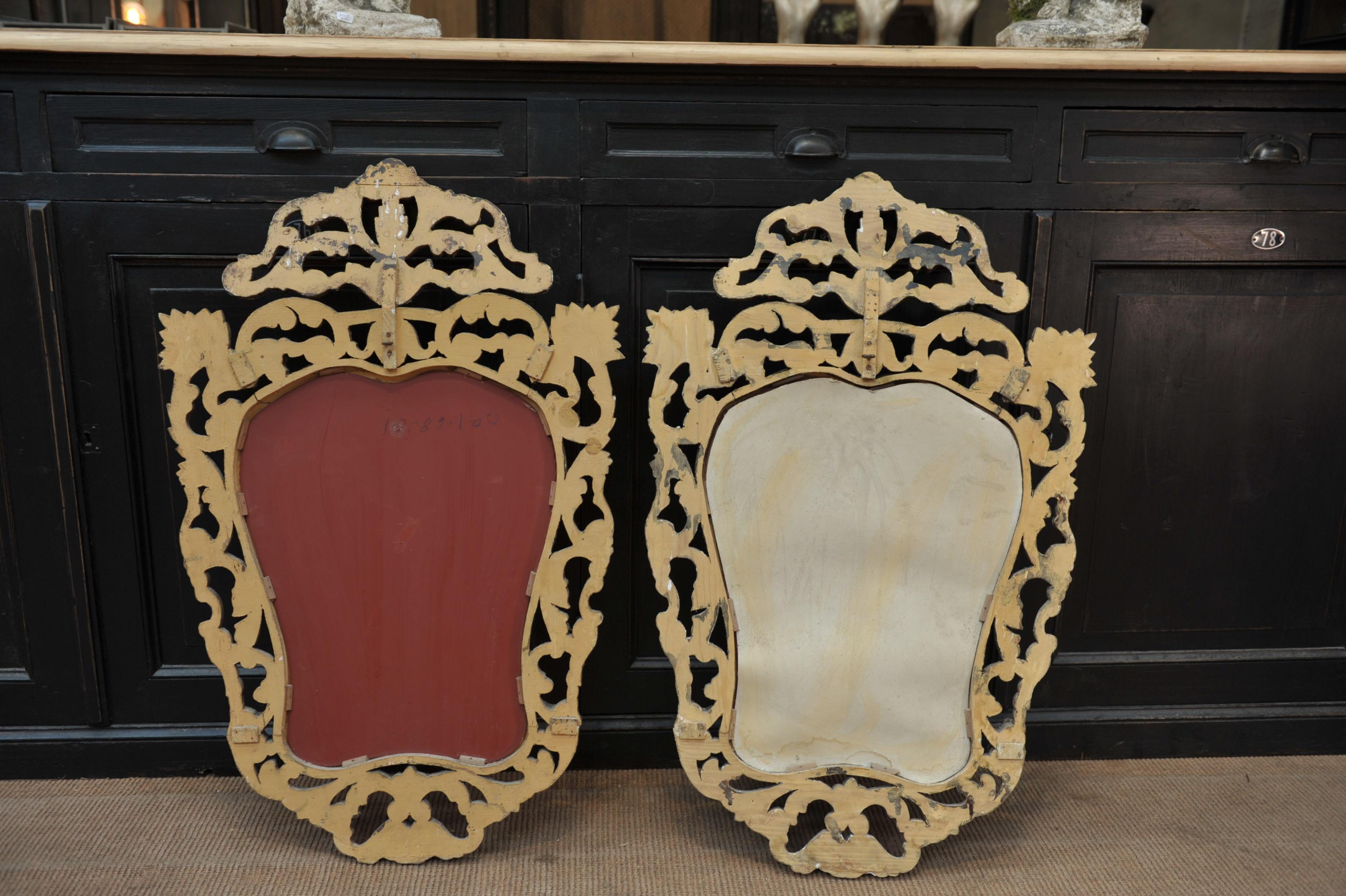 Pair of Louis XV Style Gilt Mirrors For Sale 3