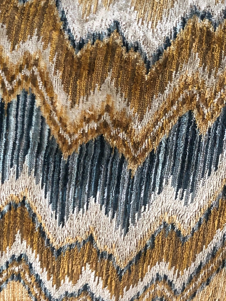 Paire Of Paulo Buffa Armchairs Original Missoni Fabric Italy 1950s For Sale At 1stdibs