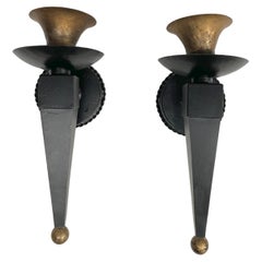 Used Paire of Sconces Attributed to Gilbert Poillerat