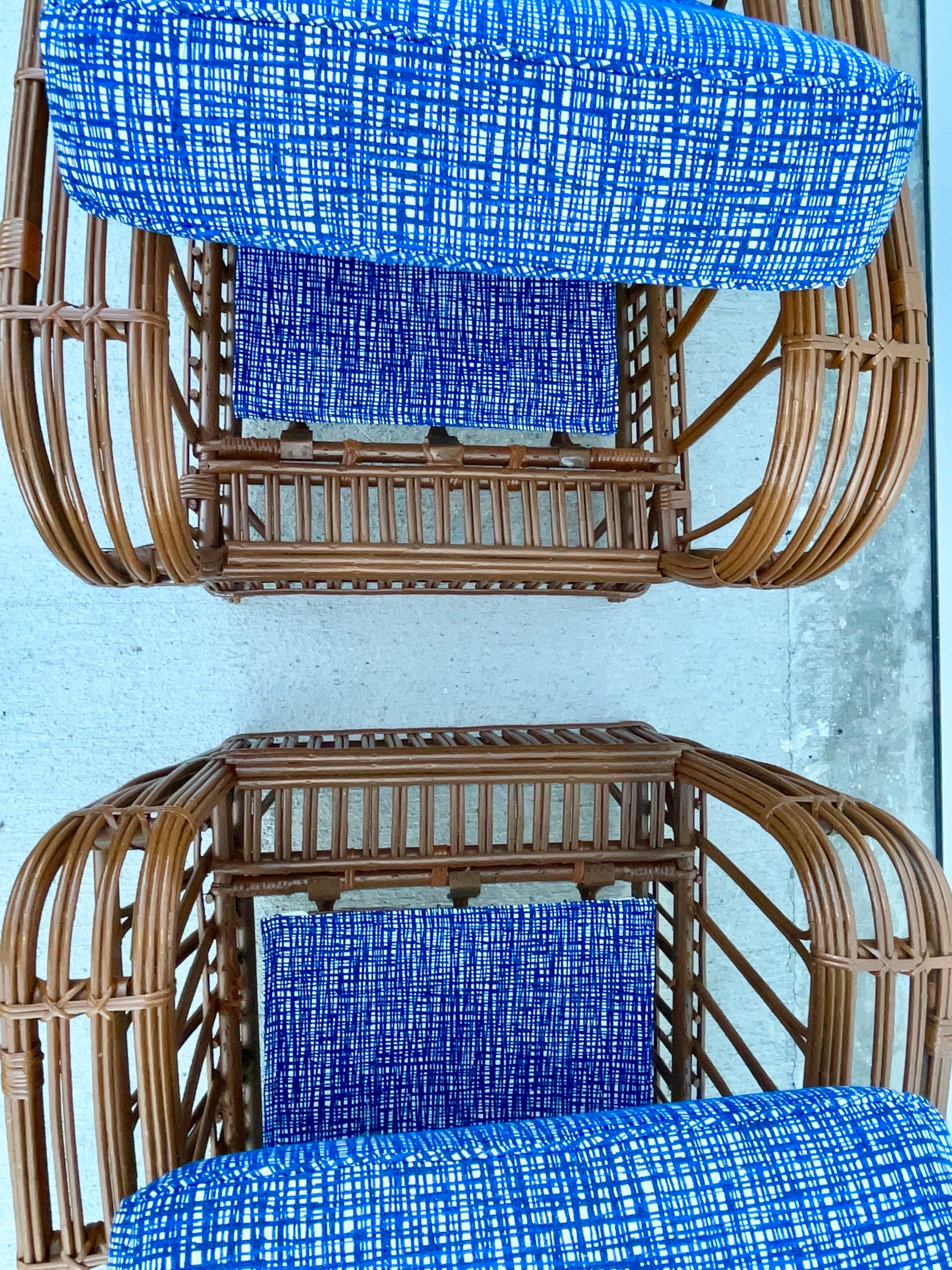 Paire de chaises américaines Art Deco Sticks Reed en vente 8