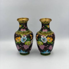 Paired Chinese Vases Cloisonne, 1960s