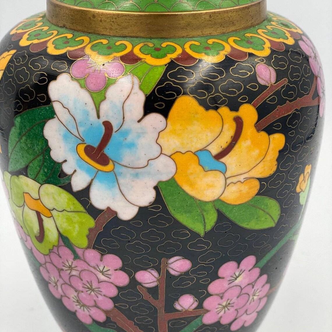Paired Chinese Vases Cloisonne, 1960s For Sale 1