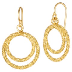 Paired Circle Stardust Earrings