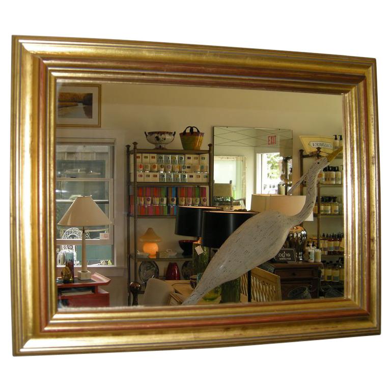 Pair, English 1920s Gold Leaf Mirrors For Sale