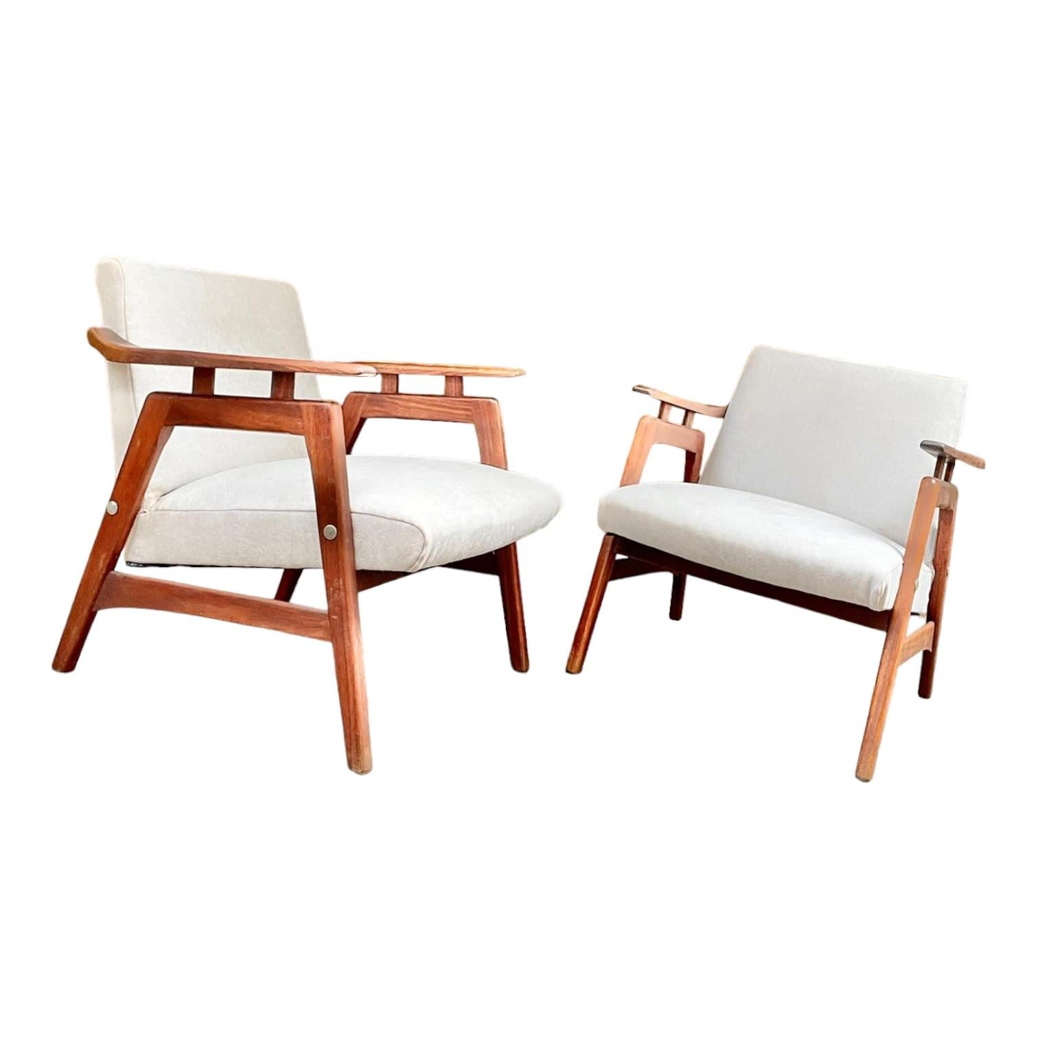 Milieu du XXe siècle Paire de fauteuils danois en teck du 20e siècle  en vente