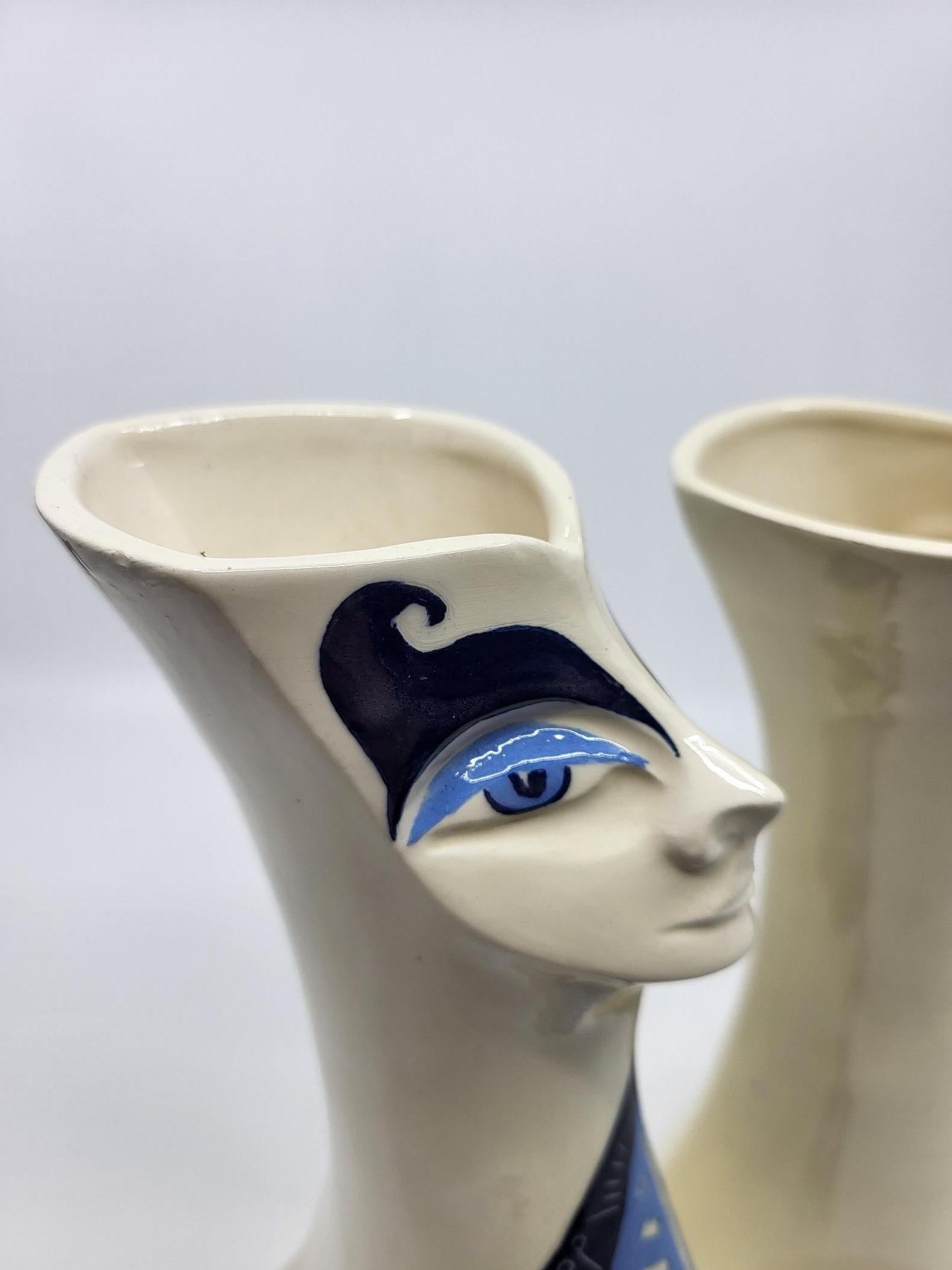 Paires de Vases Anthropomorphe Gabrielle Mackiewicz en céramique Francaise in vendita 2