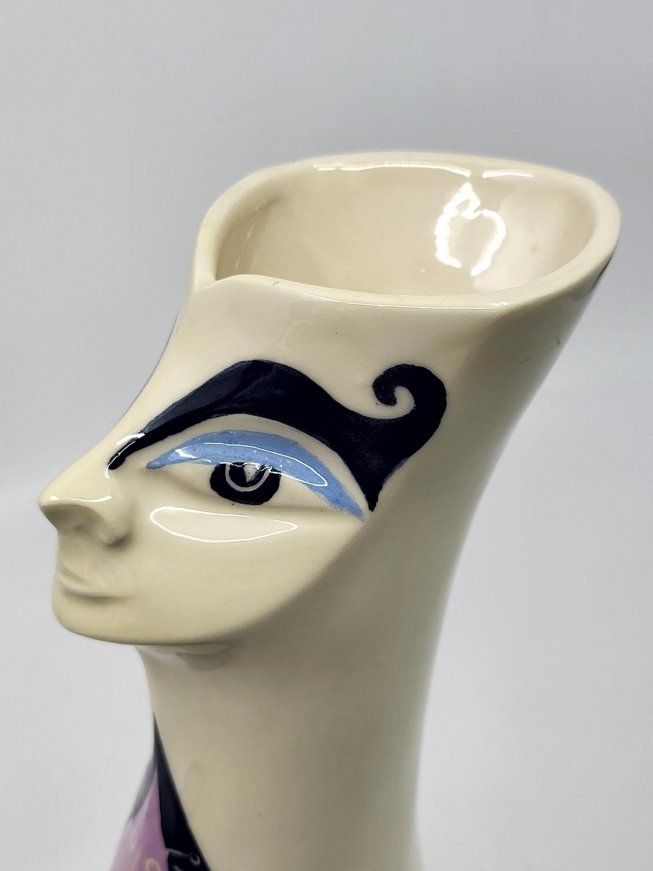 XX secolo Paires de Vases Anthropomorphe Gabrielle Mackiewicz en céramique Francaise in vendita