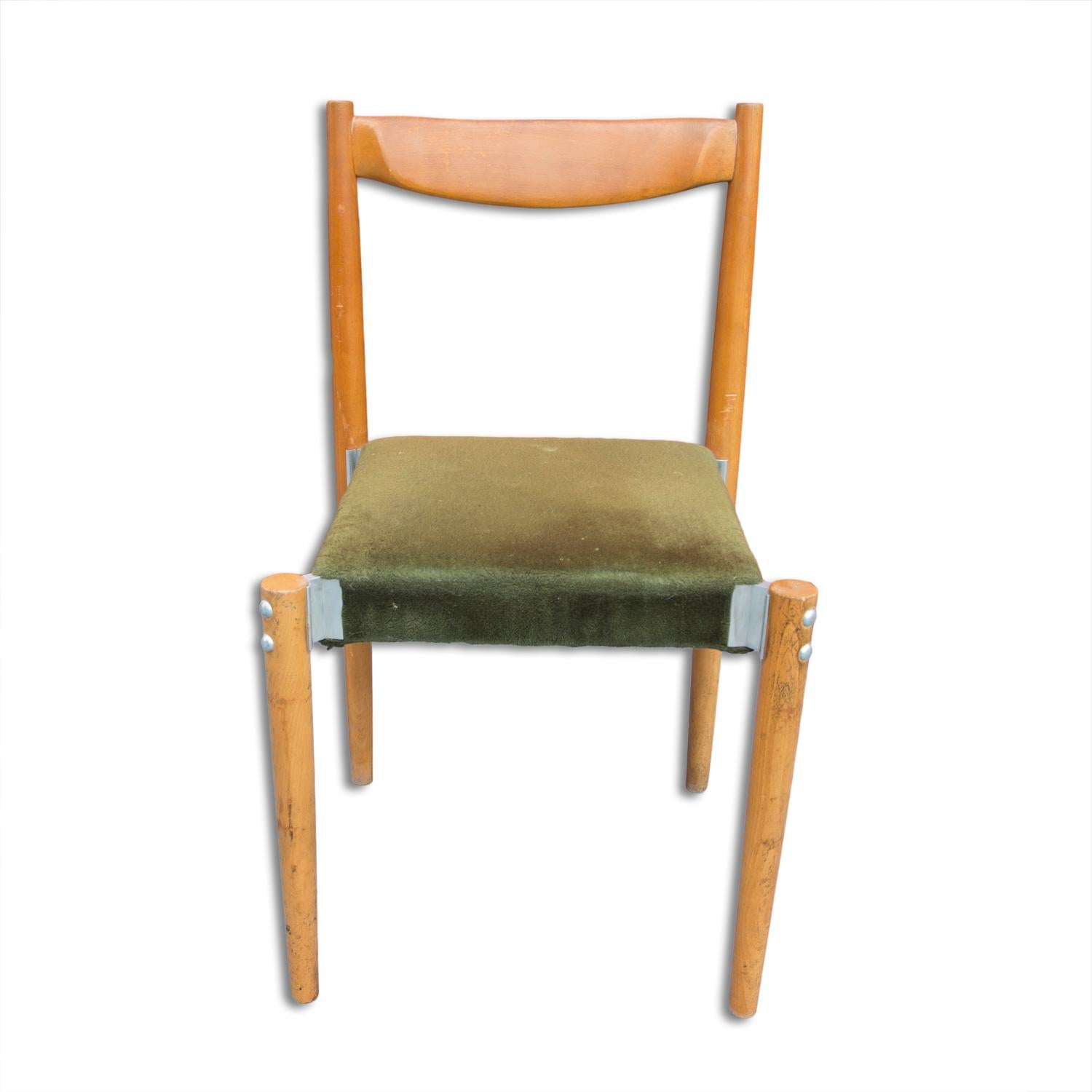 Mid-Century Modern Pair of Czech Dinning Chairs, Designed by M. Navratil, 1970s For Sale