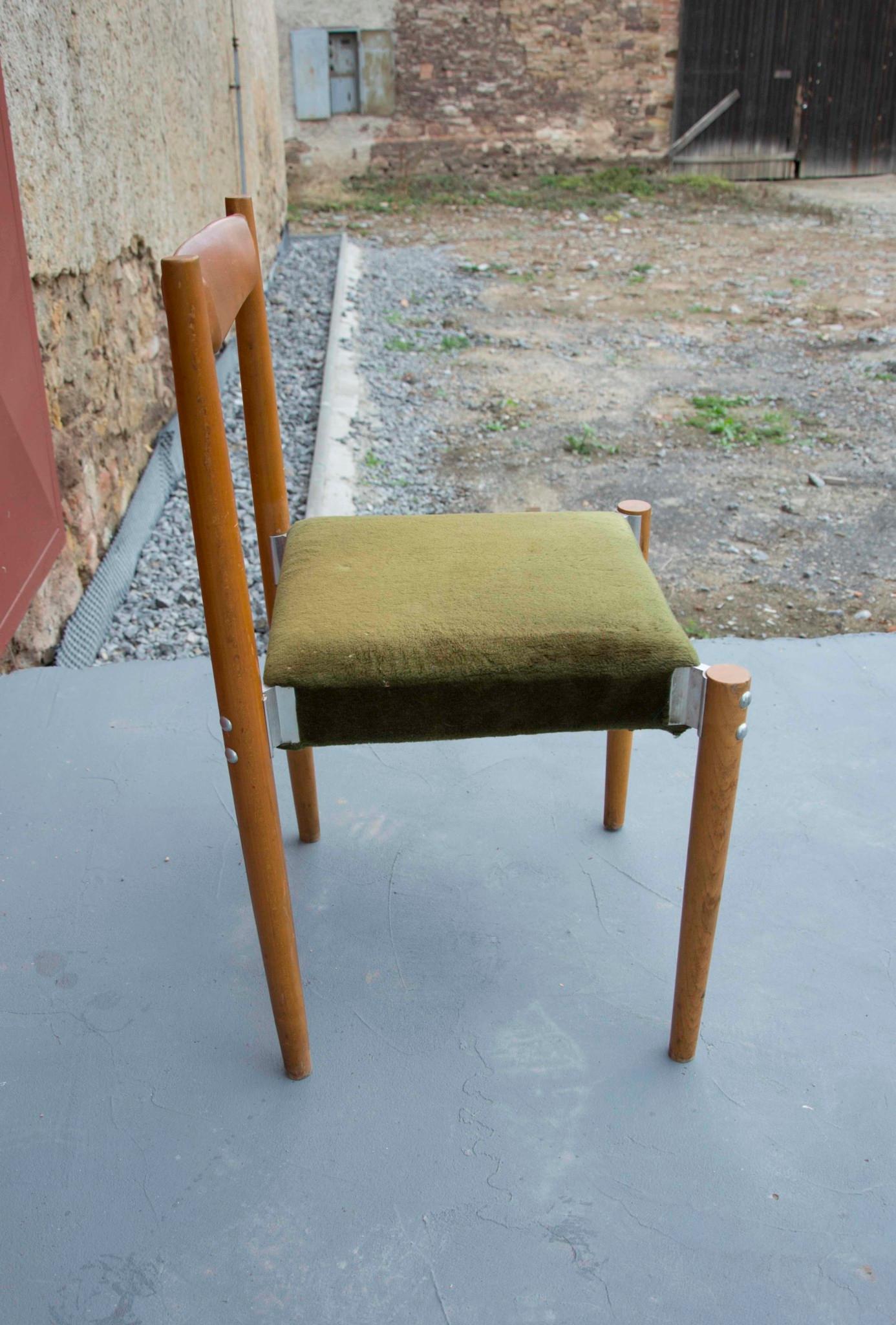 Pair of Czech Dinning Chairs, Designed by M. Navratil, 1970s For Sale 1