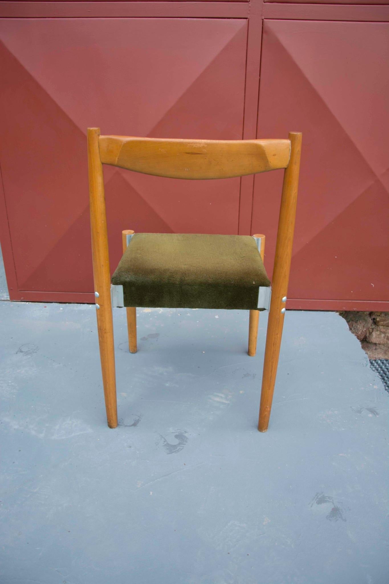Pair of Czech Dinning Chairs, Designed by M. Navratil, 1970s For Sale 2