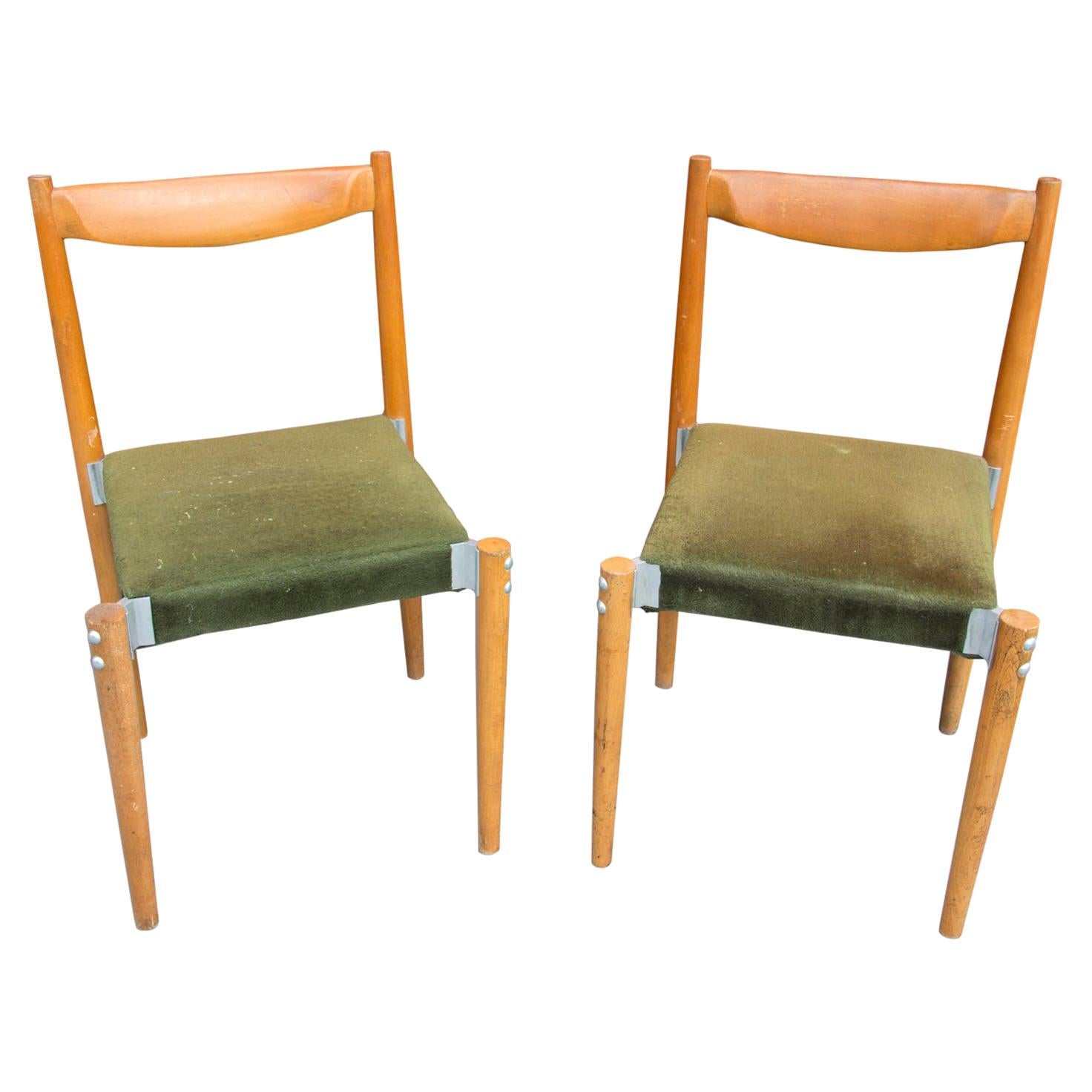 Pair of Czech Dinning Chairs, Designed by M. Navratil, 1970s