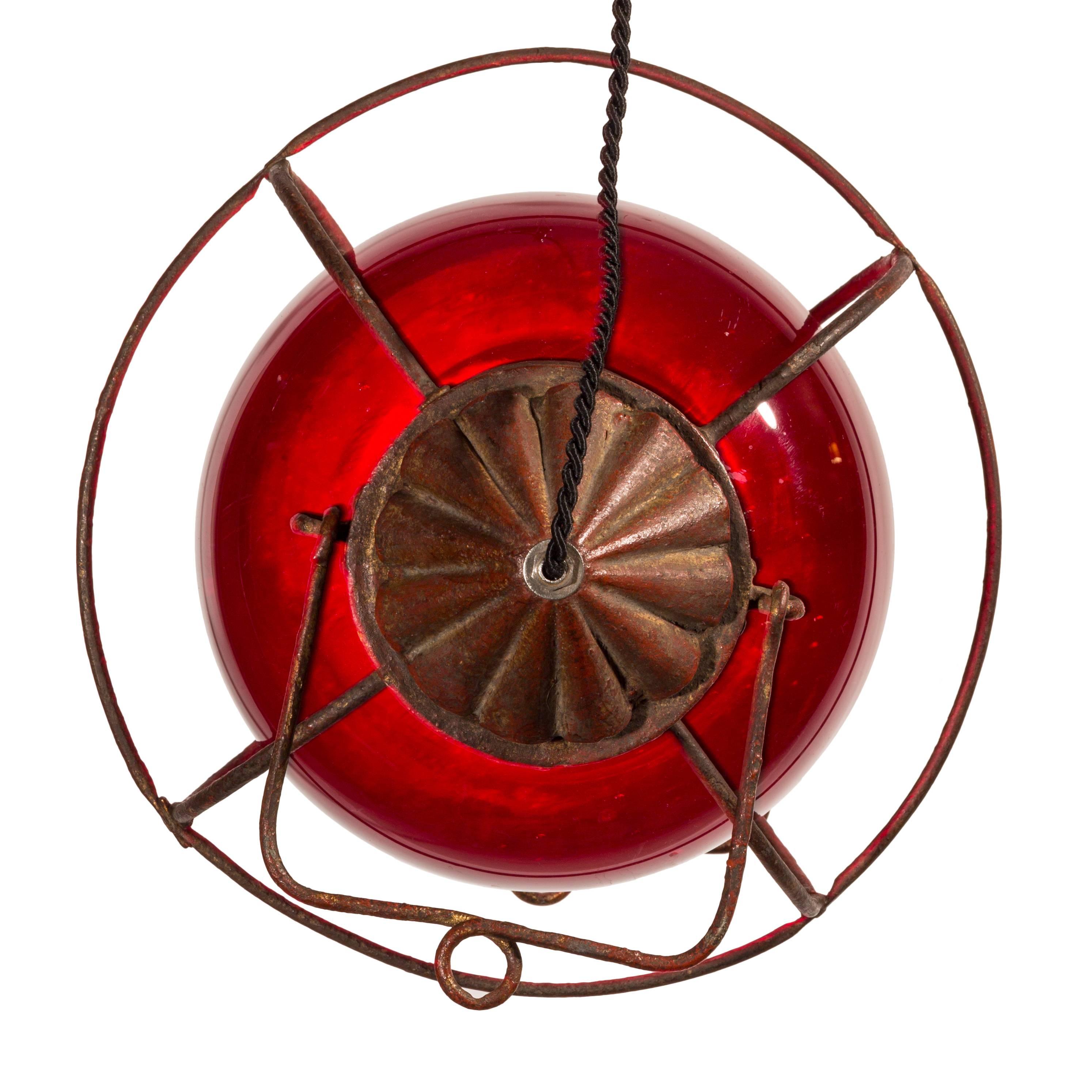 red oil lamp