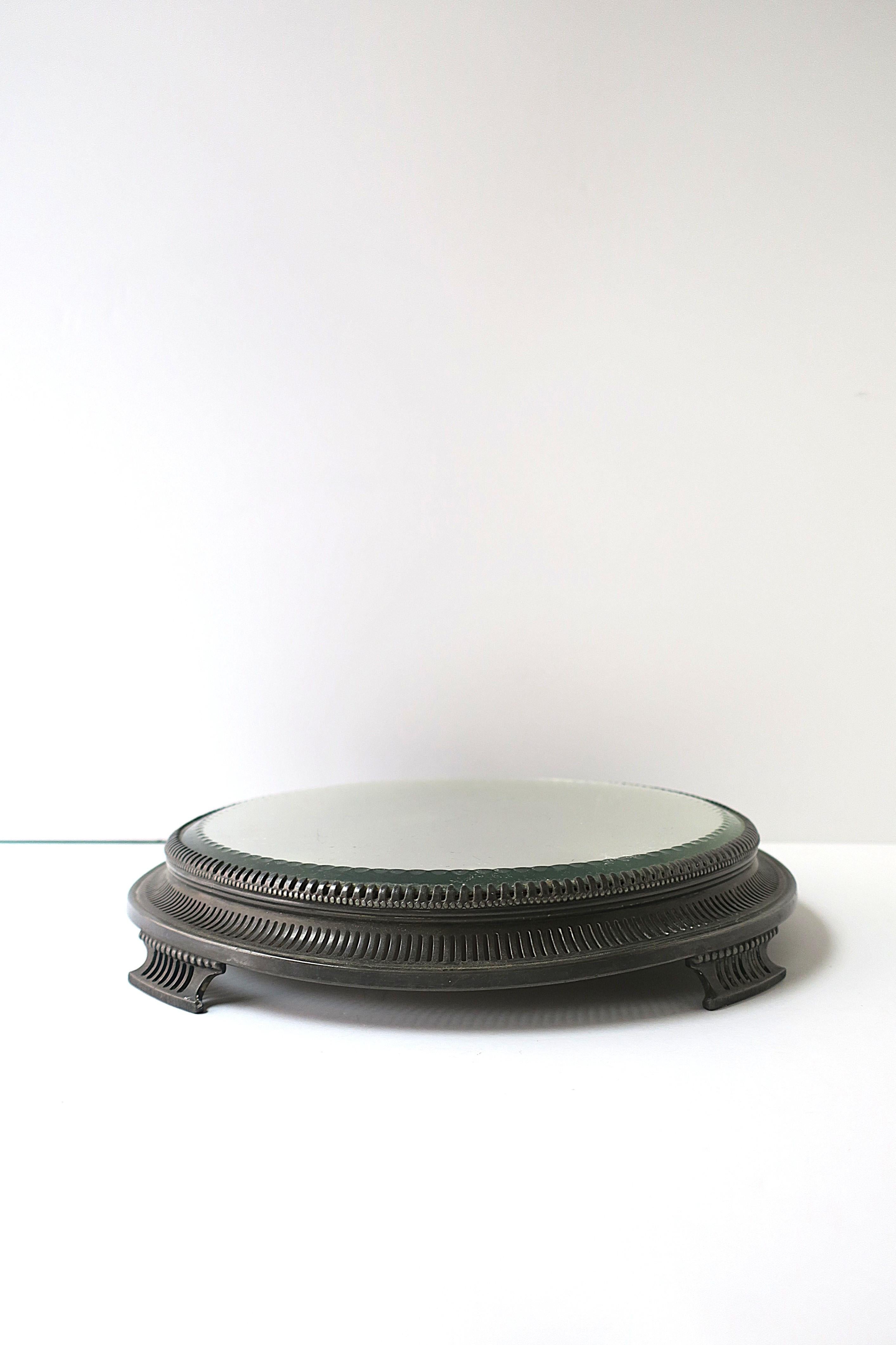 Bronze Pairpiont Vanity Mirror or Table Plateau, 1900 For Sale