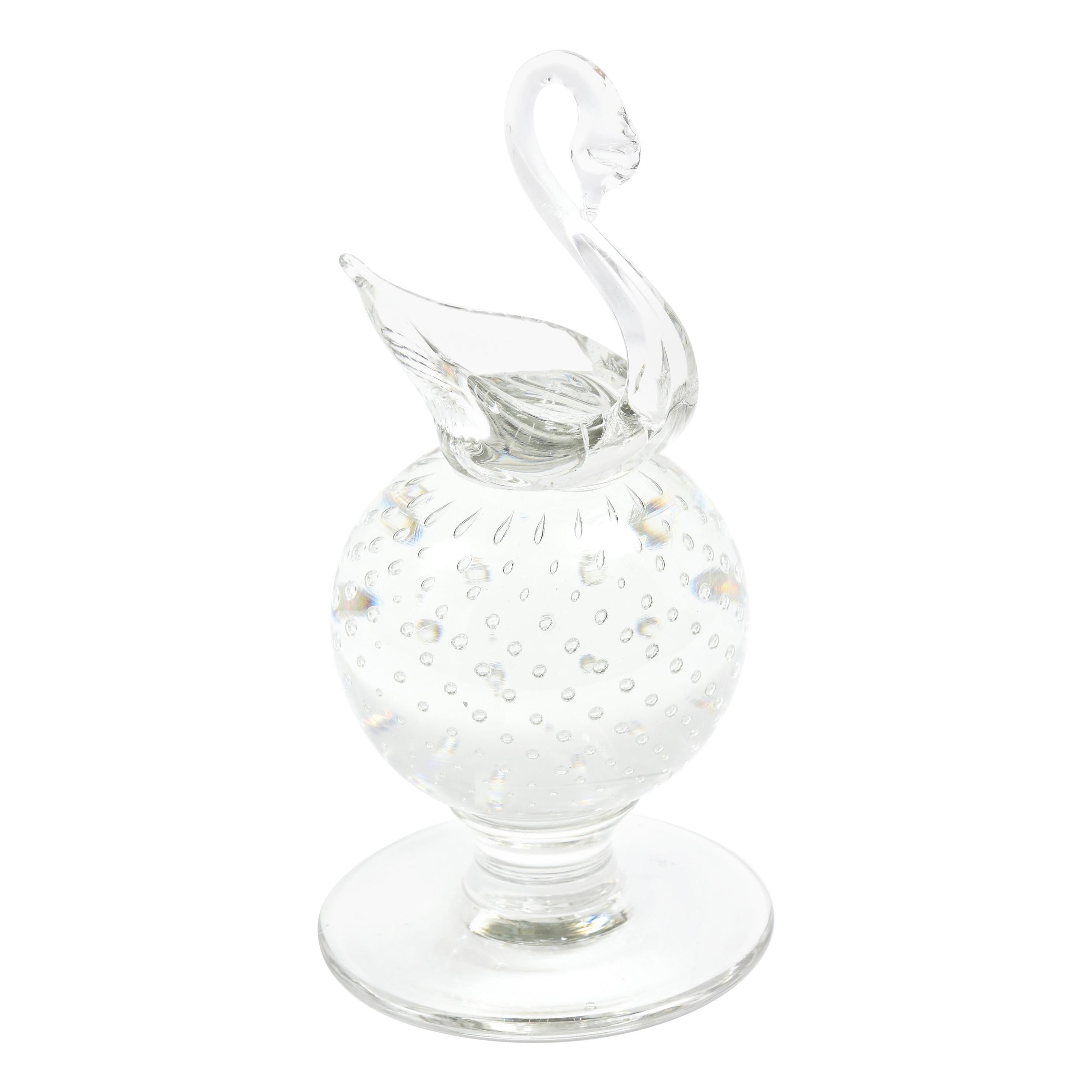 Pairpoint Blown Glass Paperweight, Figural Swan Motif, Vintage, circa 1950s For Sale