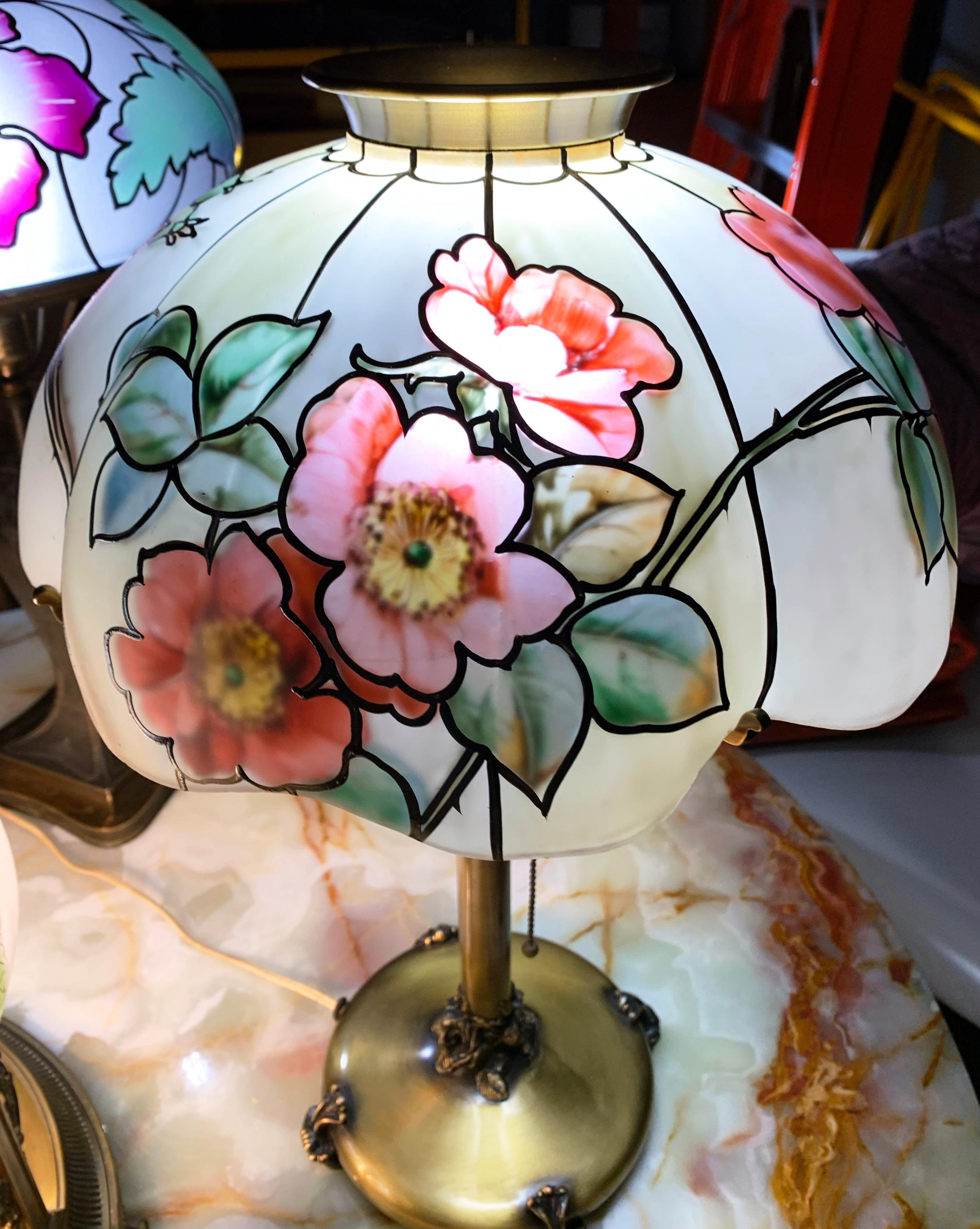 painted glass lamp
