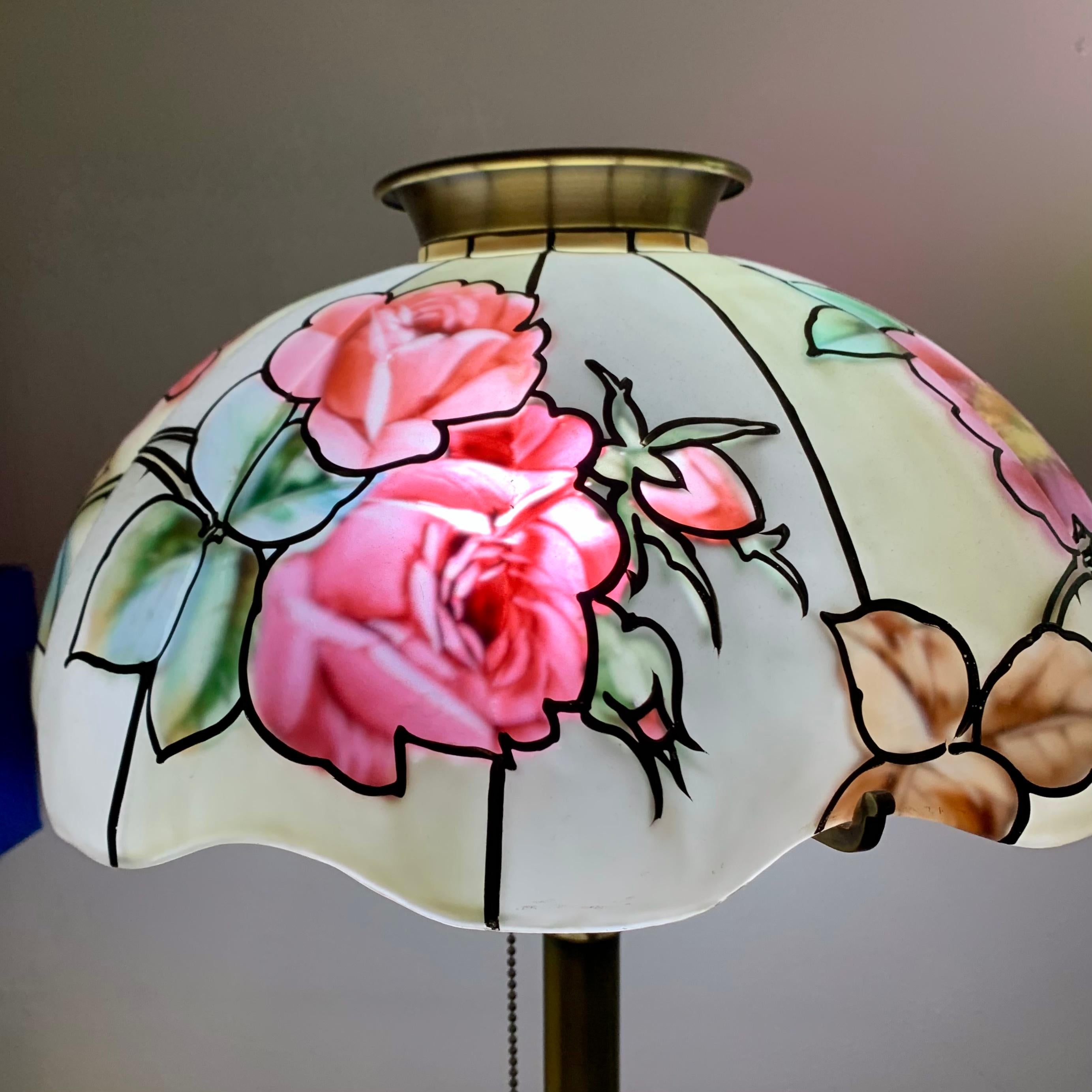 floral stained glass lamp