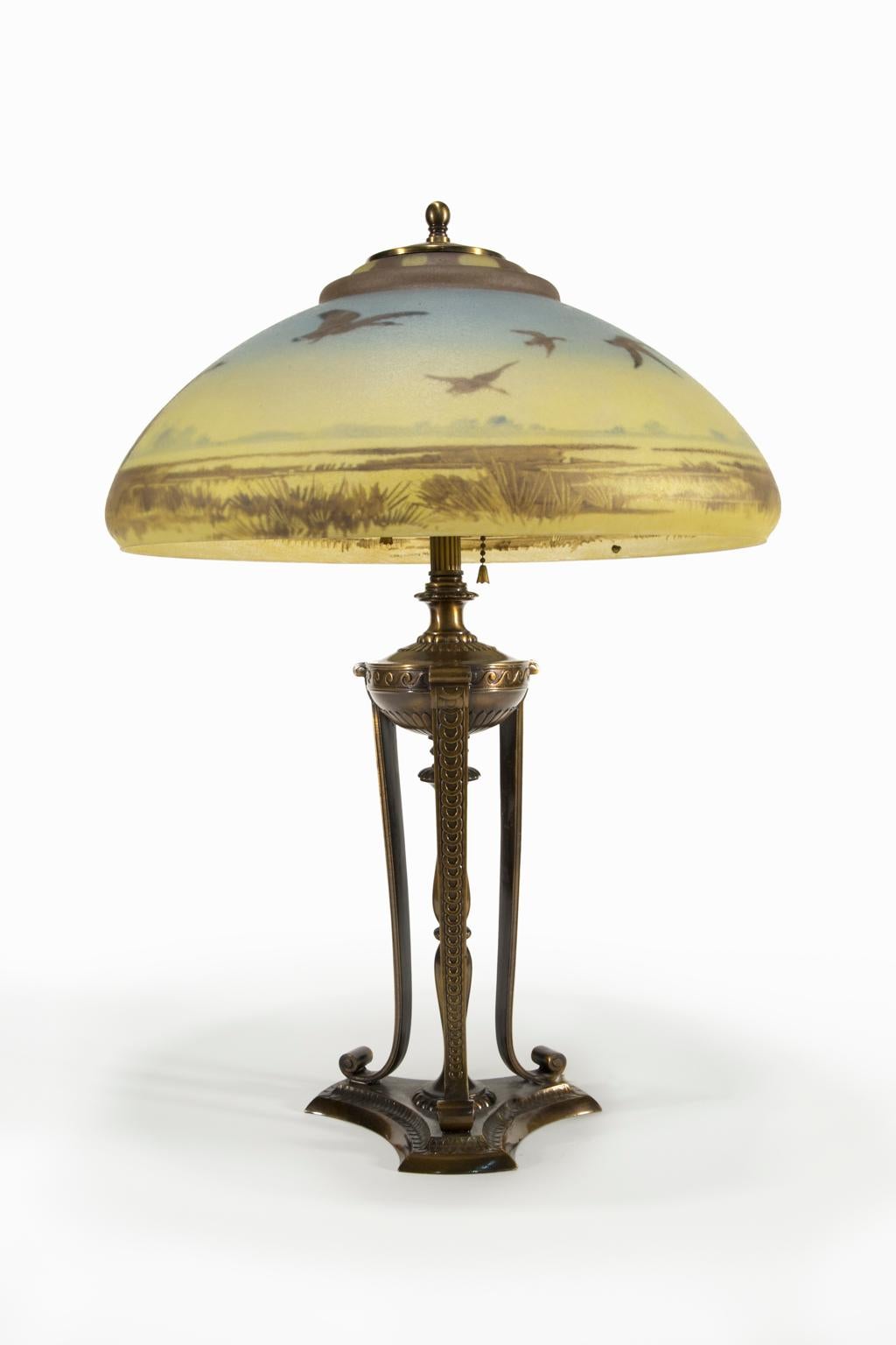 Art Nouveau Pairpoint Glass Lamp #D3070 For Sale