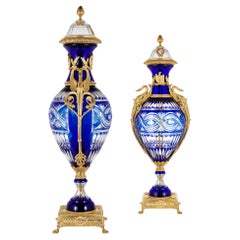 Pairs of Blue Crystal Vase