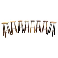 (Pairs) of Custom Young Baseball Bat Stools