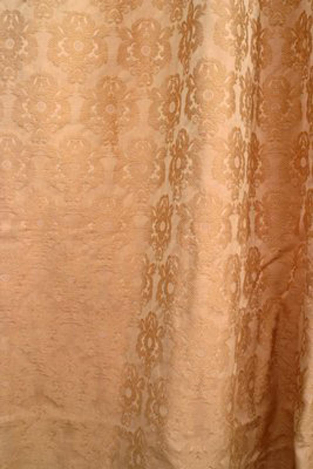 3 PARES de cortinas de brocado de seda rosa de estilo victoriano inglés (PRECIO POR PAR).