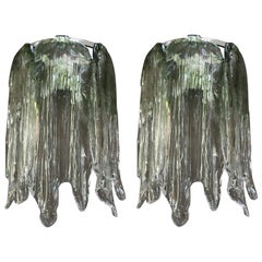 Pair of Fiamme Sconces by Mazzega 